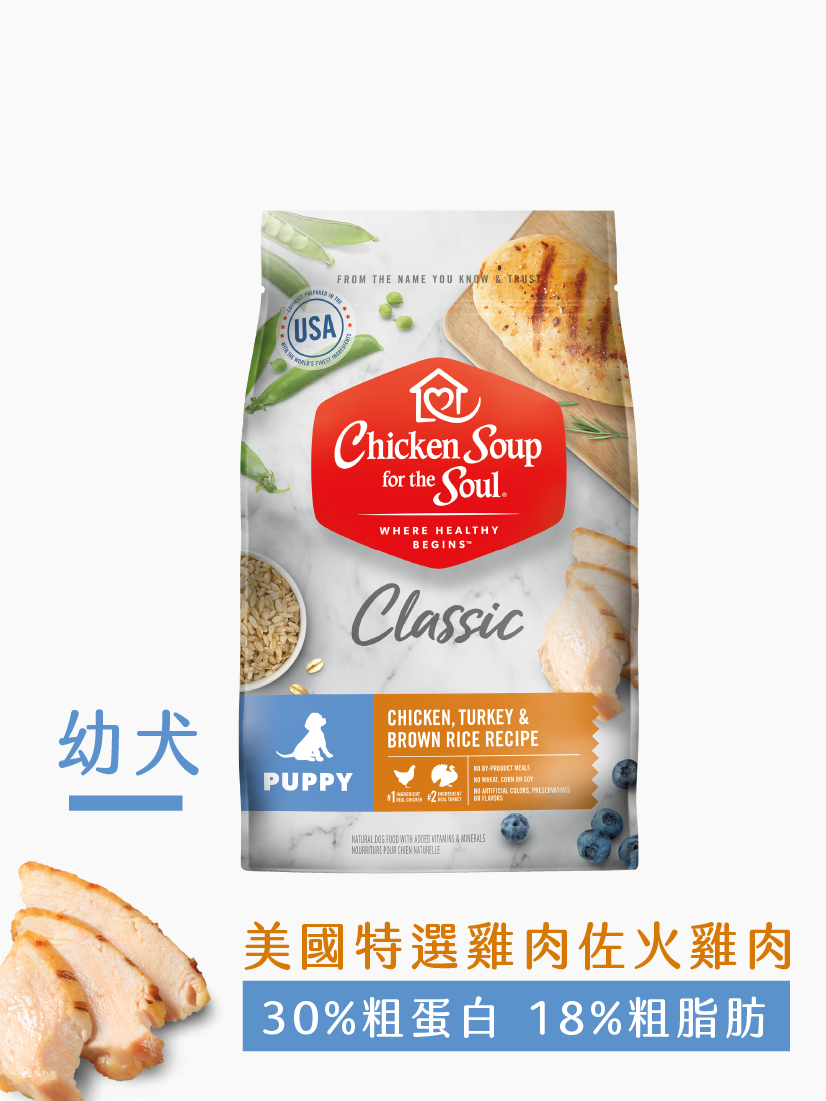 經典系列 幼犬發育配方 美國特選雞肉佐火雞肉【13.5磅】