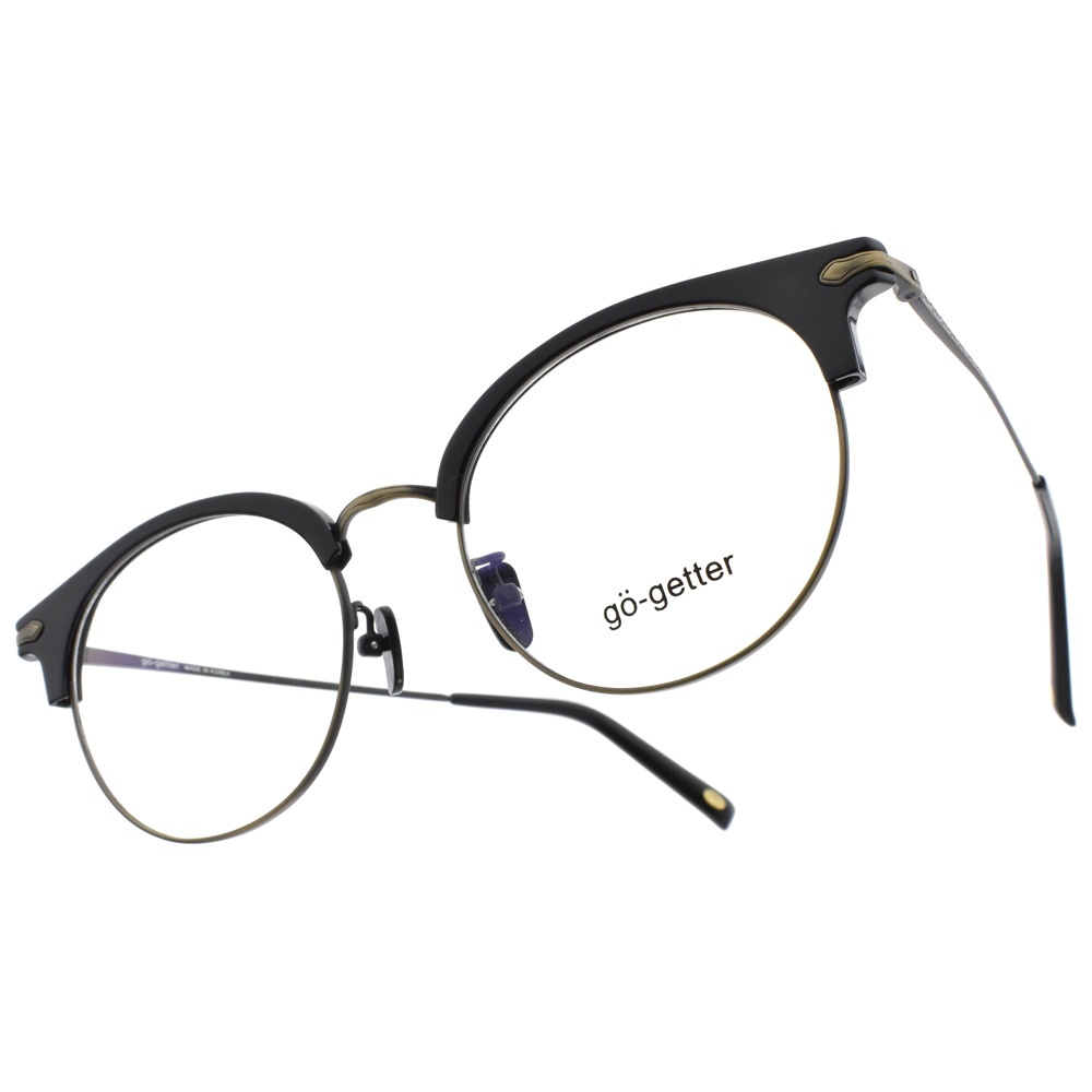 【Go-Getter】GO3020 C01 韓系復古眉型圓框光學眼鏡