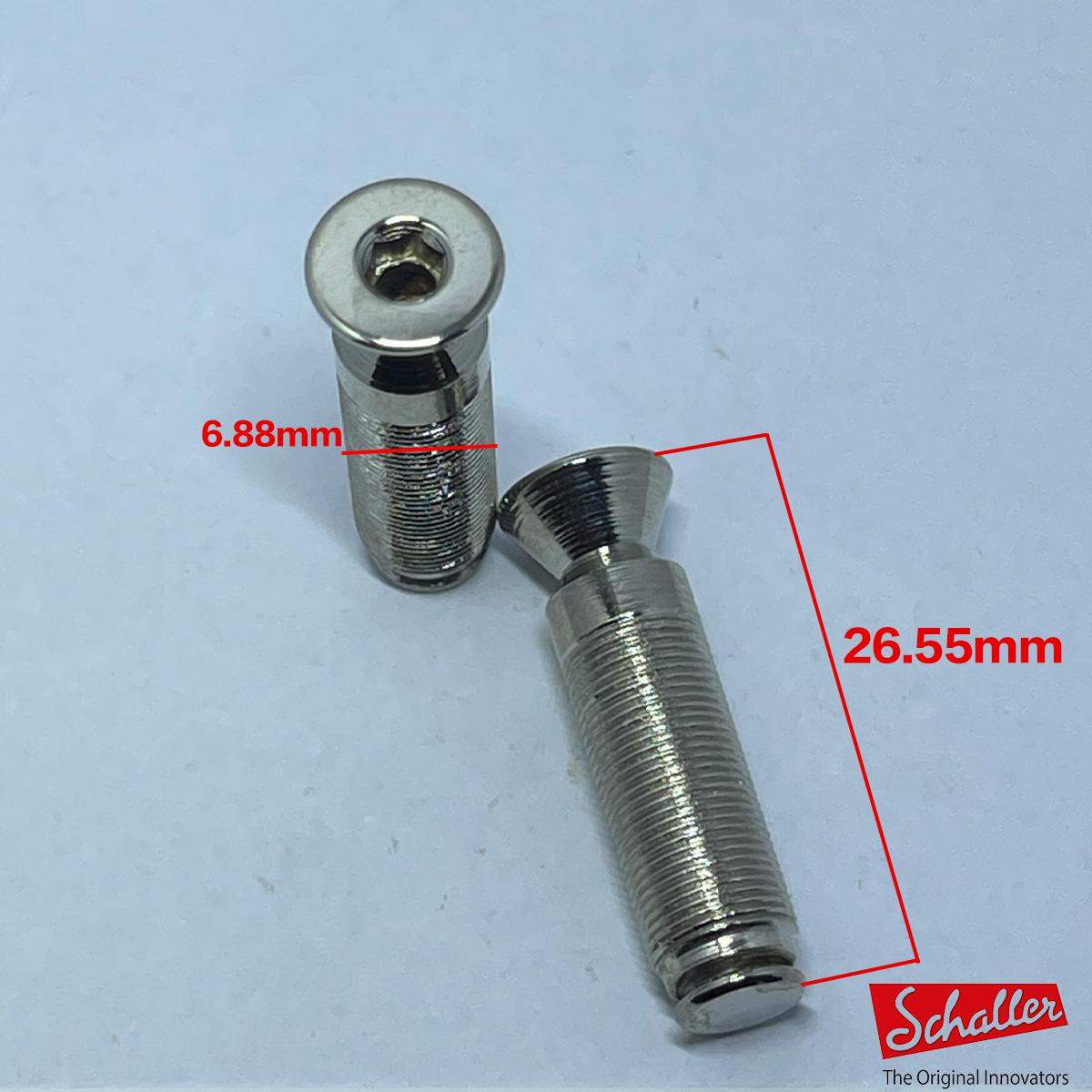 Schaller Pivot Stud 20100100 大搖座 固定螺絲 鎳銀色 一組二入