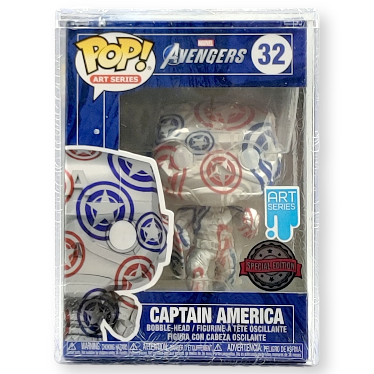 FUNKO POP<復仇者聯盟>美國隊長(銀色藝術版)-NO.32
