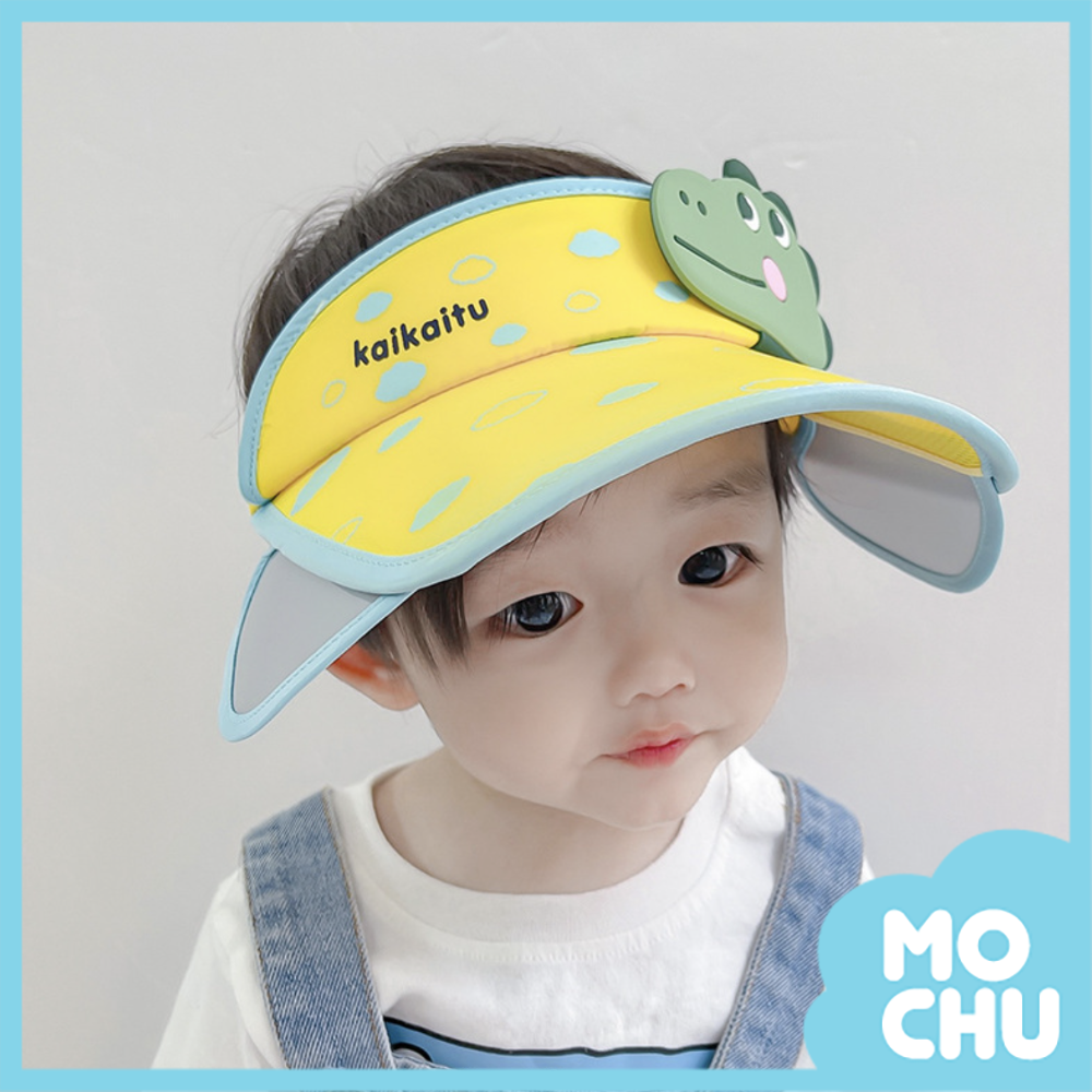 點點恐龍大帽沿中空帽(五色)