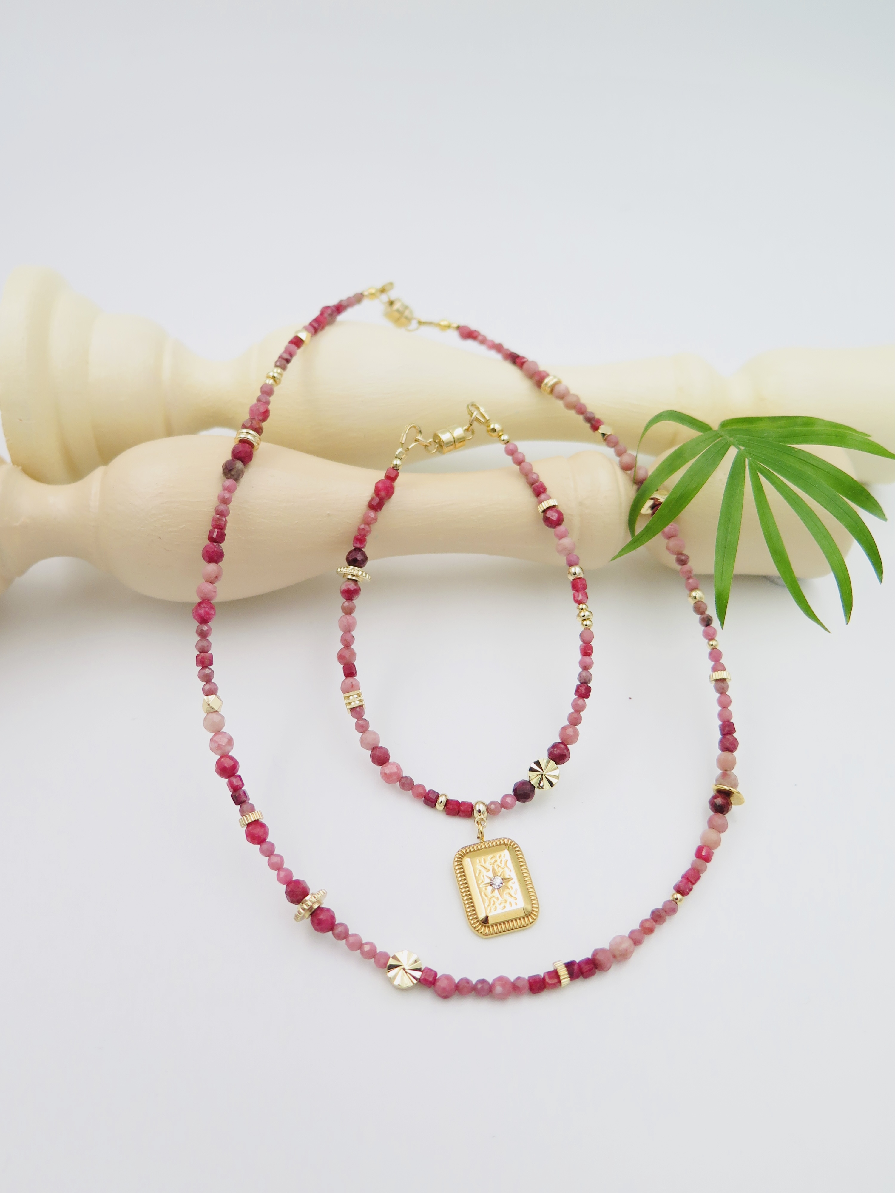 COLE COOL natural Rhodochrosite necklace & bracelet tailor made for her