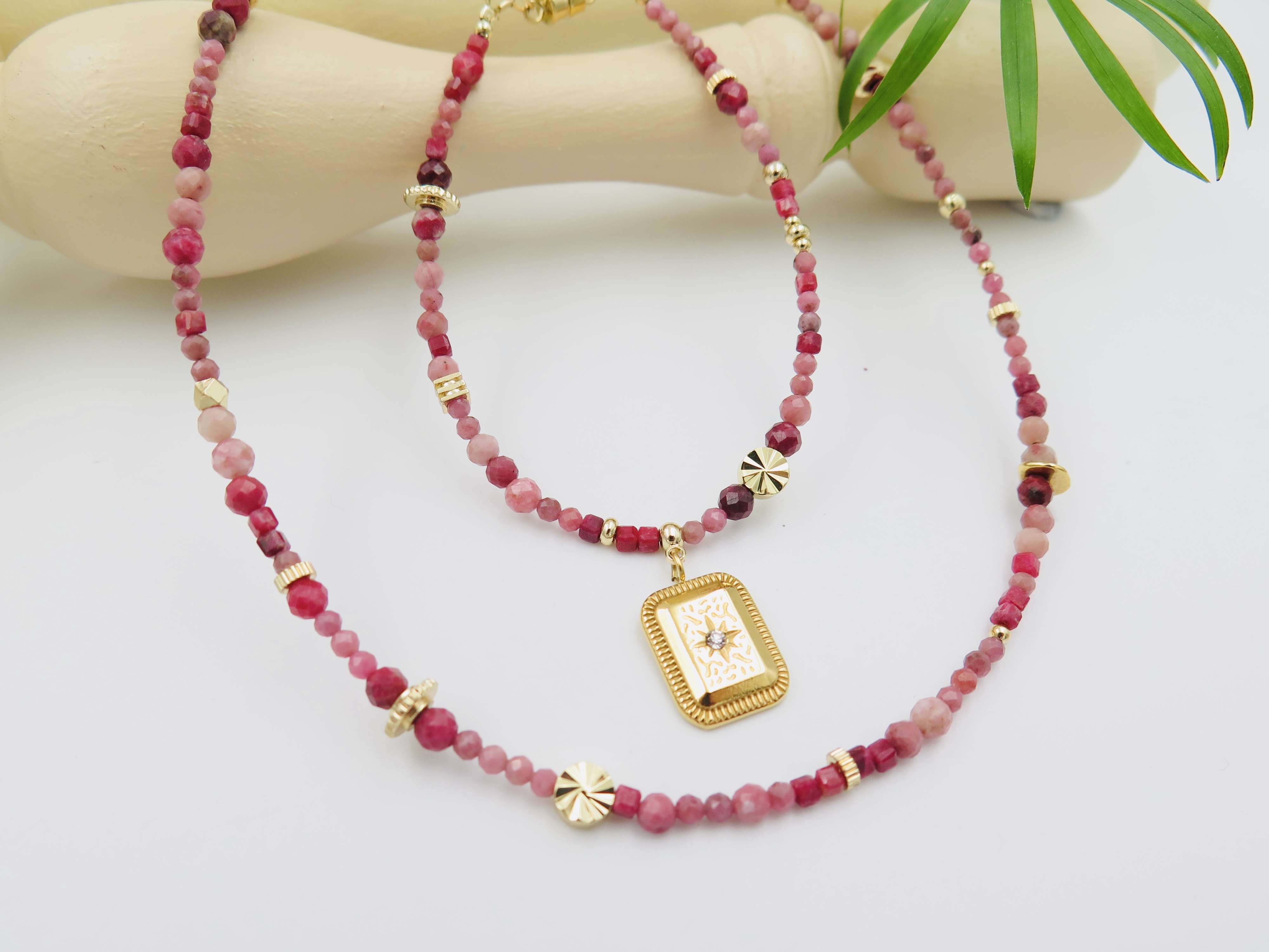 COLE COOL natural Rhodochrosite necklace & bracelet tailor made for her