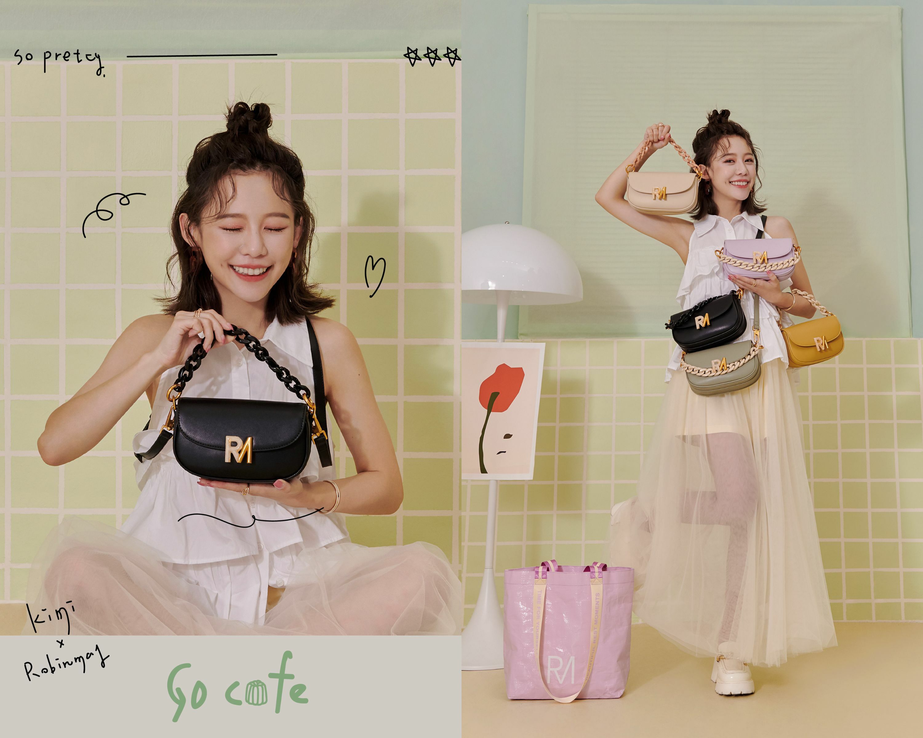 瑪德蓮斜背包，擬仿甜品瑪德蓮獨特貝殼樣式，以半圓造型呈現細緻外觀。