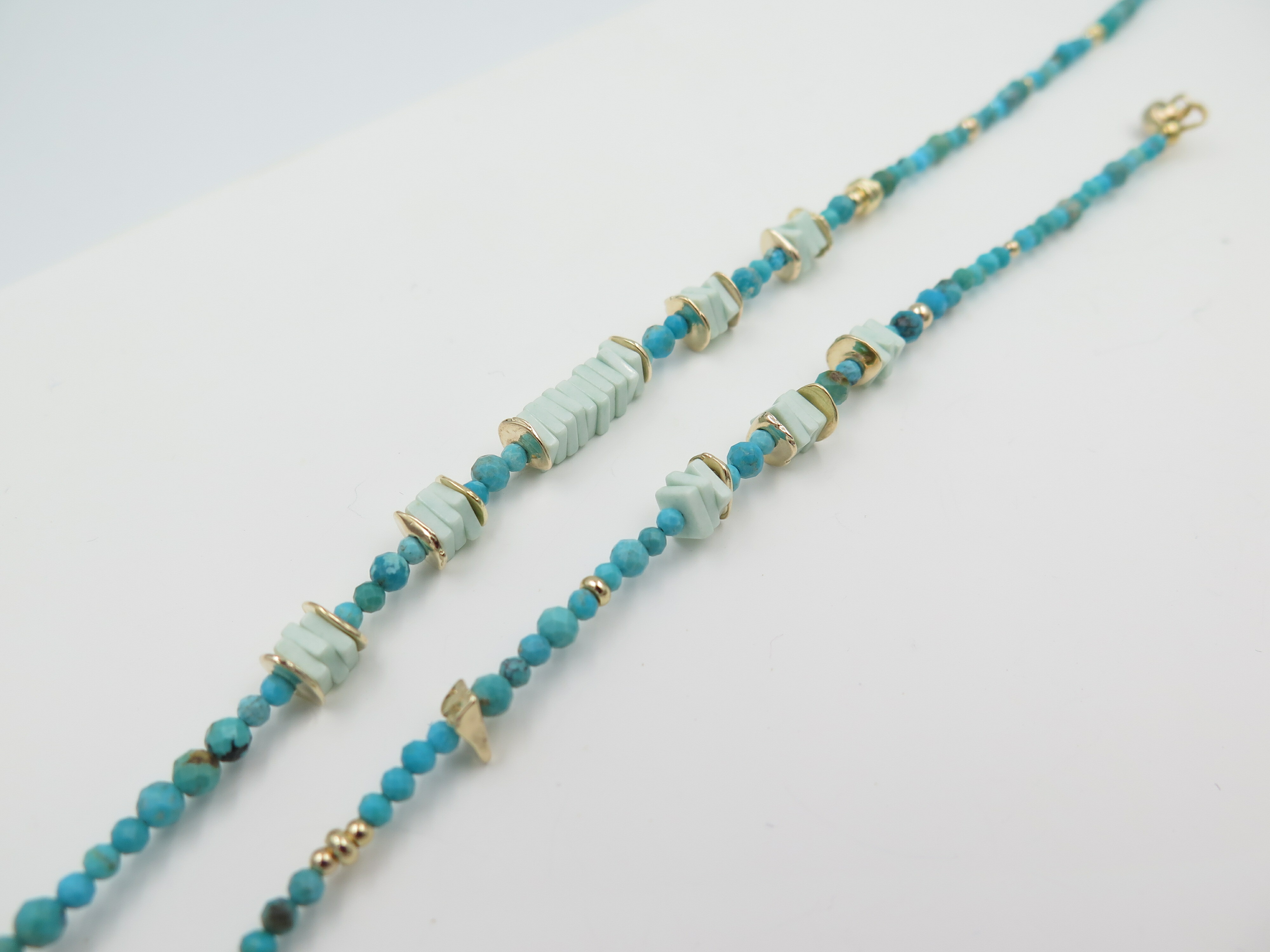 COLE COOL natural Turquoise necklace & bracelet tailor made for her