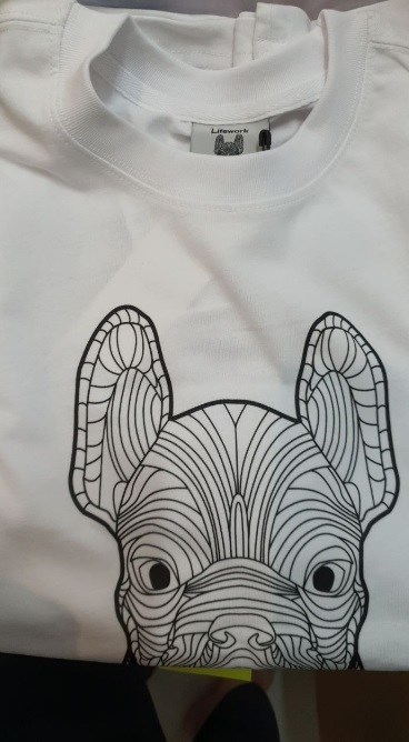 [S] LIFEWORK BIG LADOG SHORT SLEEVE T-SHIRT, WHITE, LW225TS990-00 (SLW46)