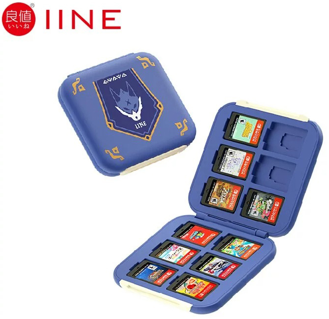 NS 良值 磁吸式卡匣收納盒 可收納12片遊戲卡帶&12片記憶卡 魔物獵人 忍犬 L664