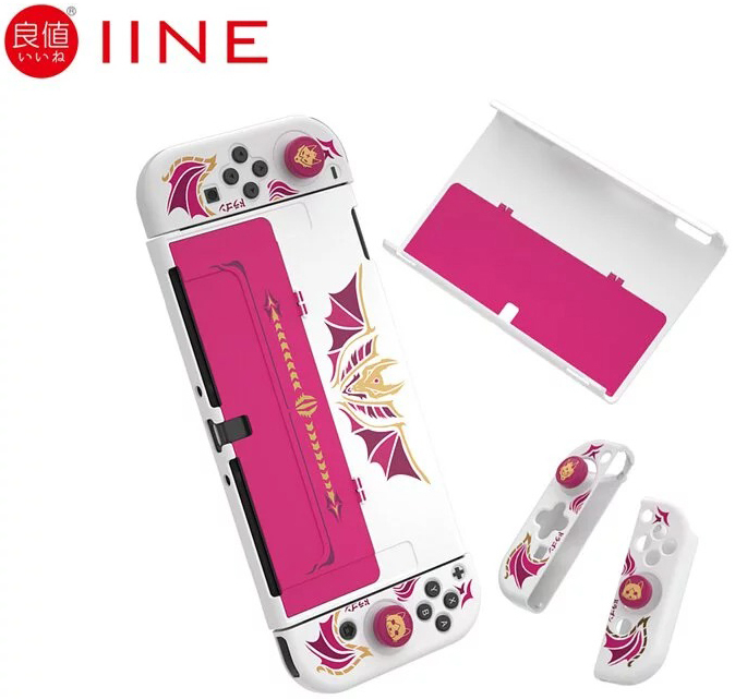 NS 良值 Switch OLED Joy-Con&主機保護套組 魔物獵人 爵銀龍 L670