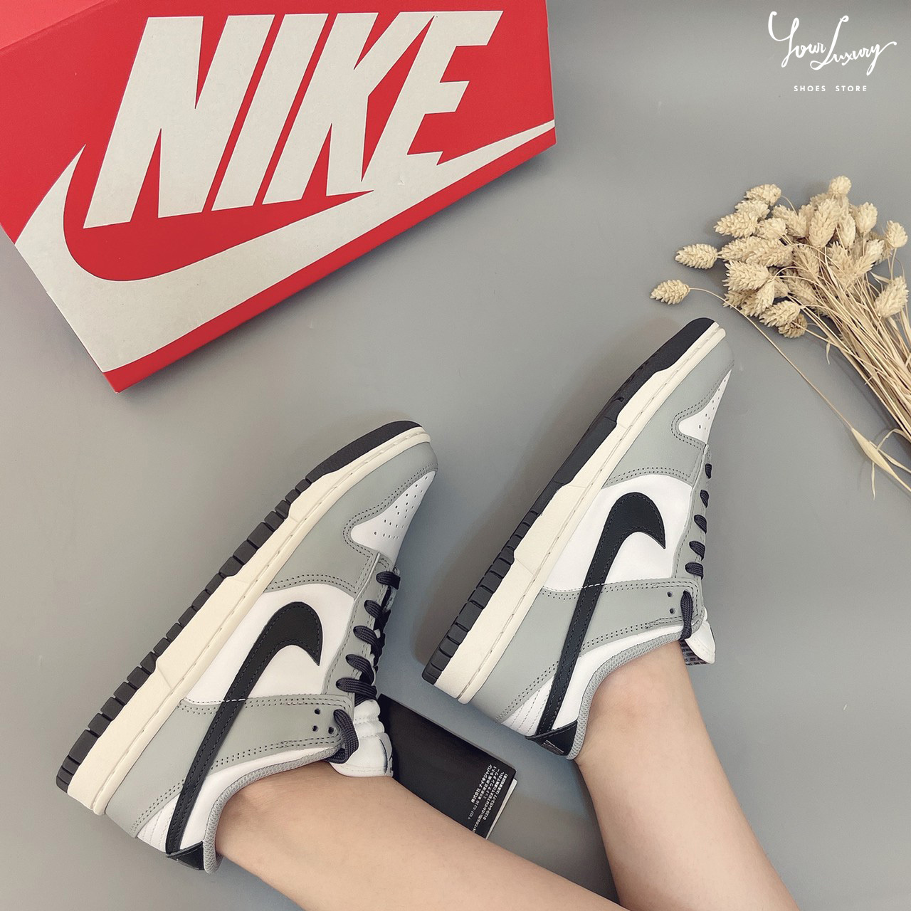 【Luxury】現貨 Nike Dunk Low Light Smoker Grey 煙灰 白灰 黑勾 DD1503-117