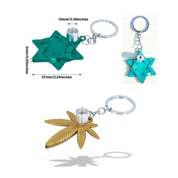 Hexagonal Metal Pipe 六角形鑰匙圈煙斗