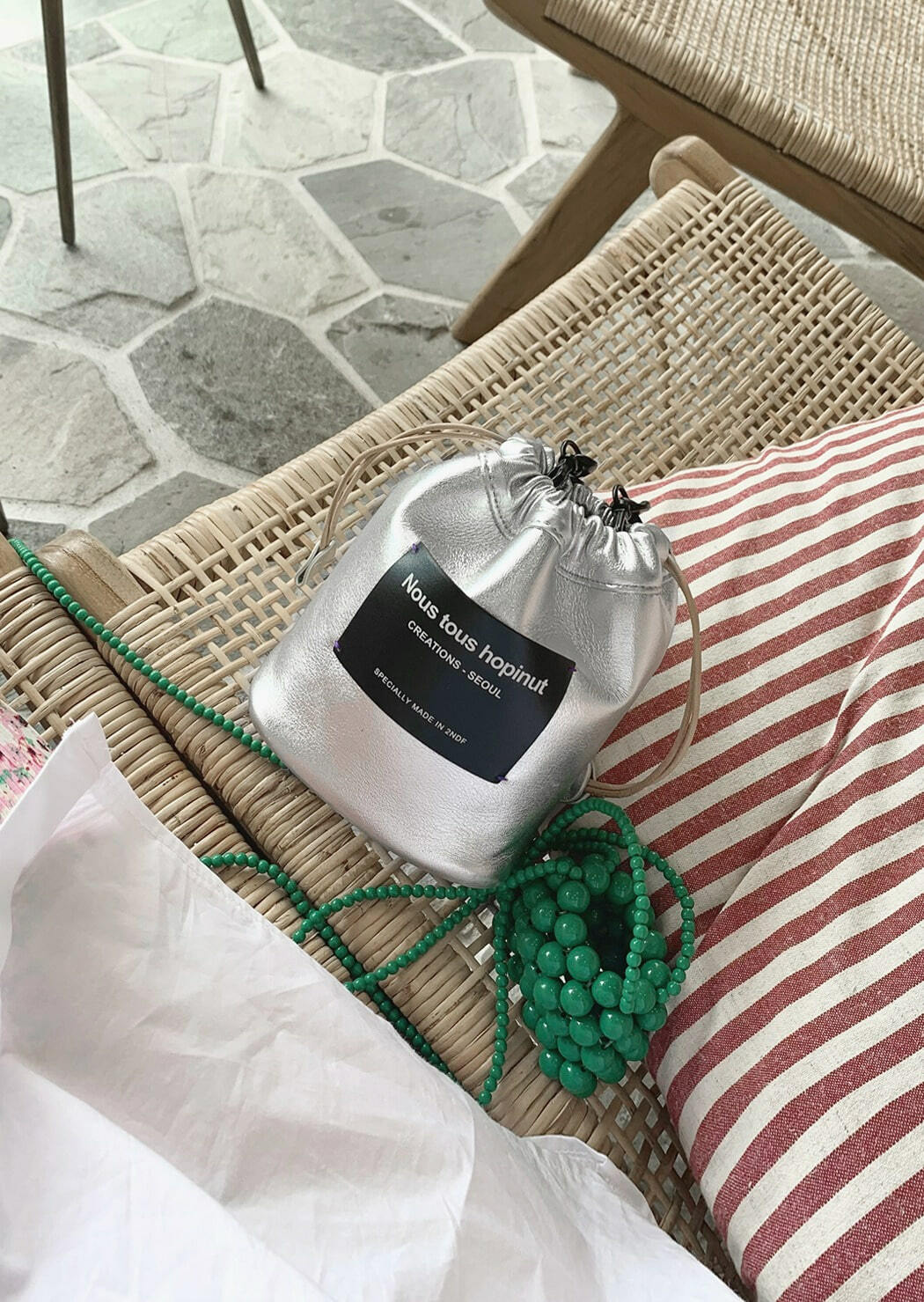 2NDF Pika Bag _Leather Silver