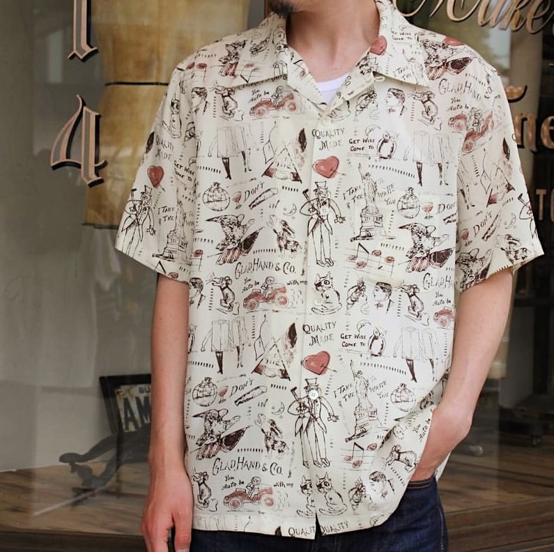 GLAD POSTALS HAWAIIAN SHIRT