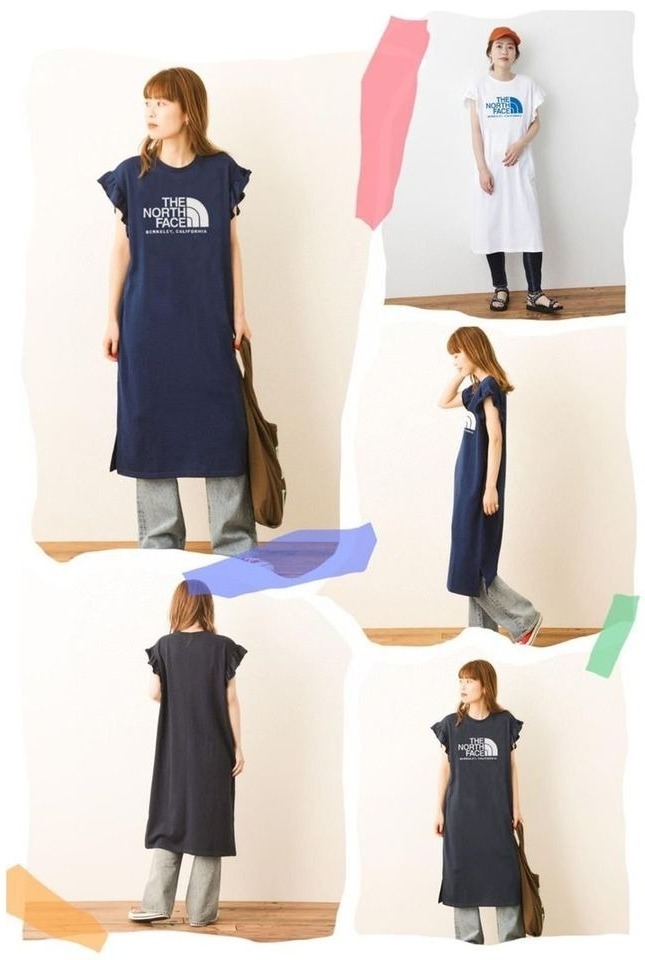 TNF飛飛袖拼接長裙