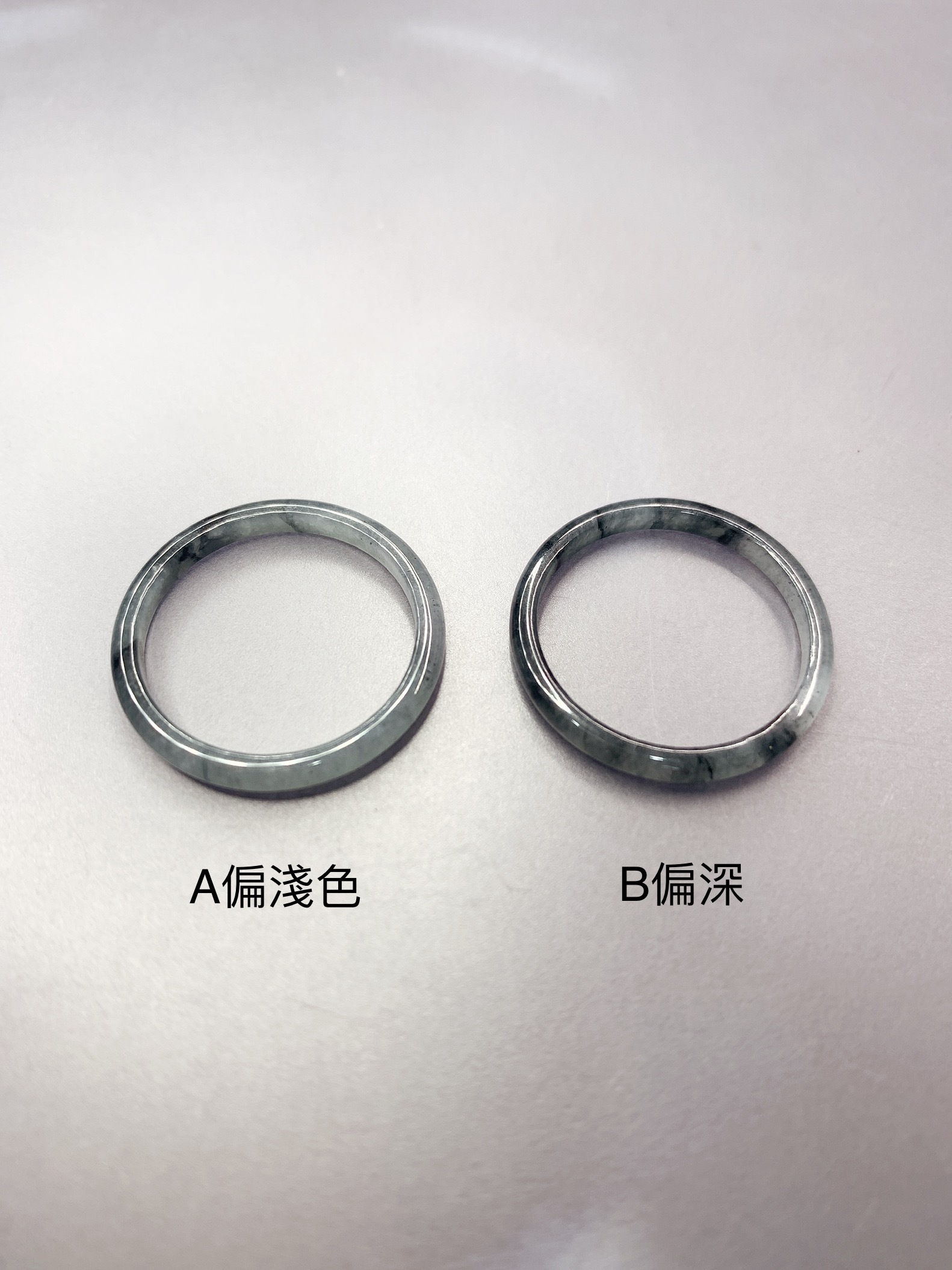 冰烏雞種翡翠玉石細版戒指｜防護與帥性