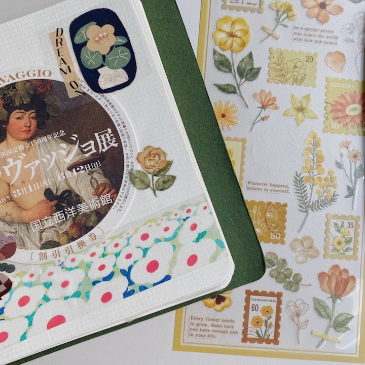 黃色 壓花系列 透明PET貼紙｜日本Mind Wave