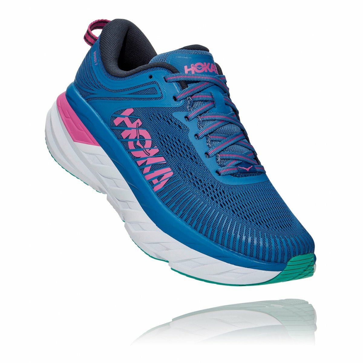 Hoka One One Bondi 7 Blue Pink Women