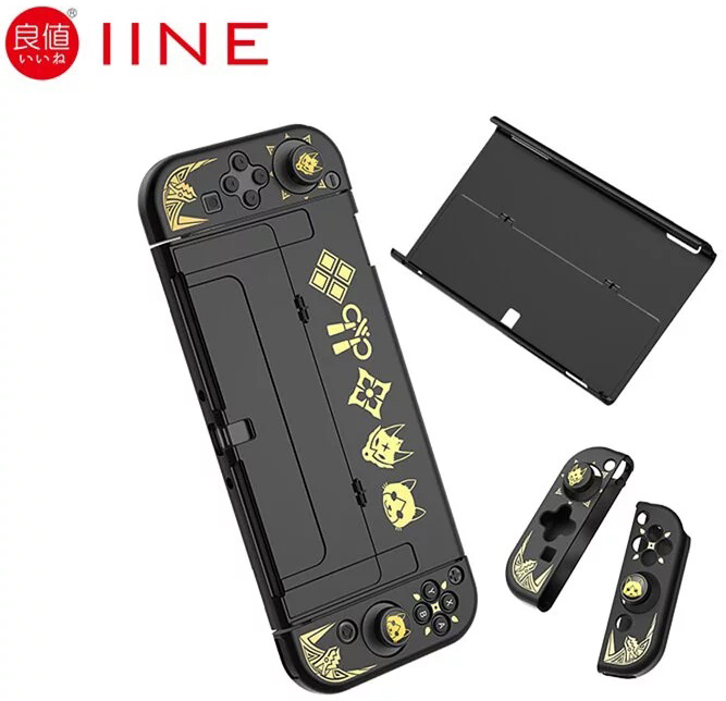 NS 良值 Switch OLED Joy-Con&主機保護套組 魔物獵人 忍犬 L658