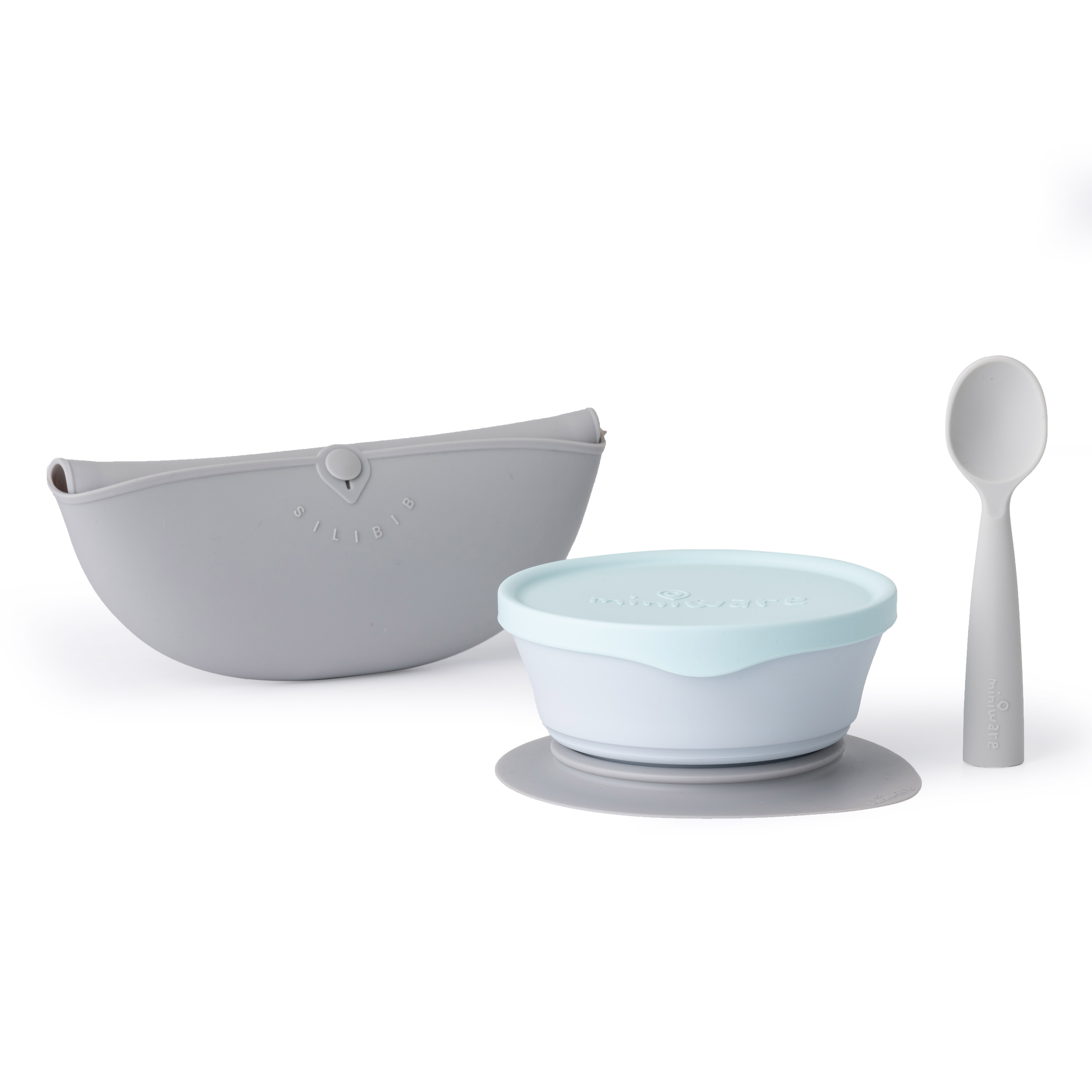 Miniware First Bite Deluxe - Aqua/Grey