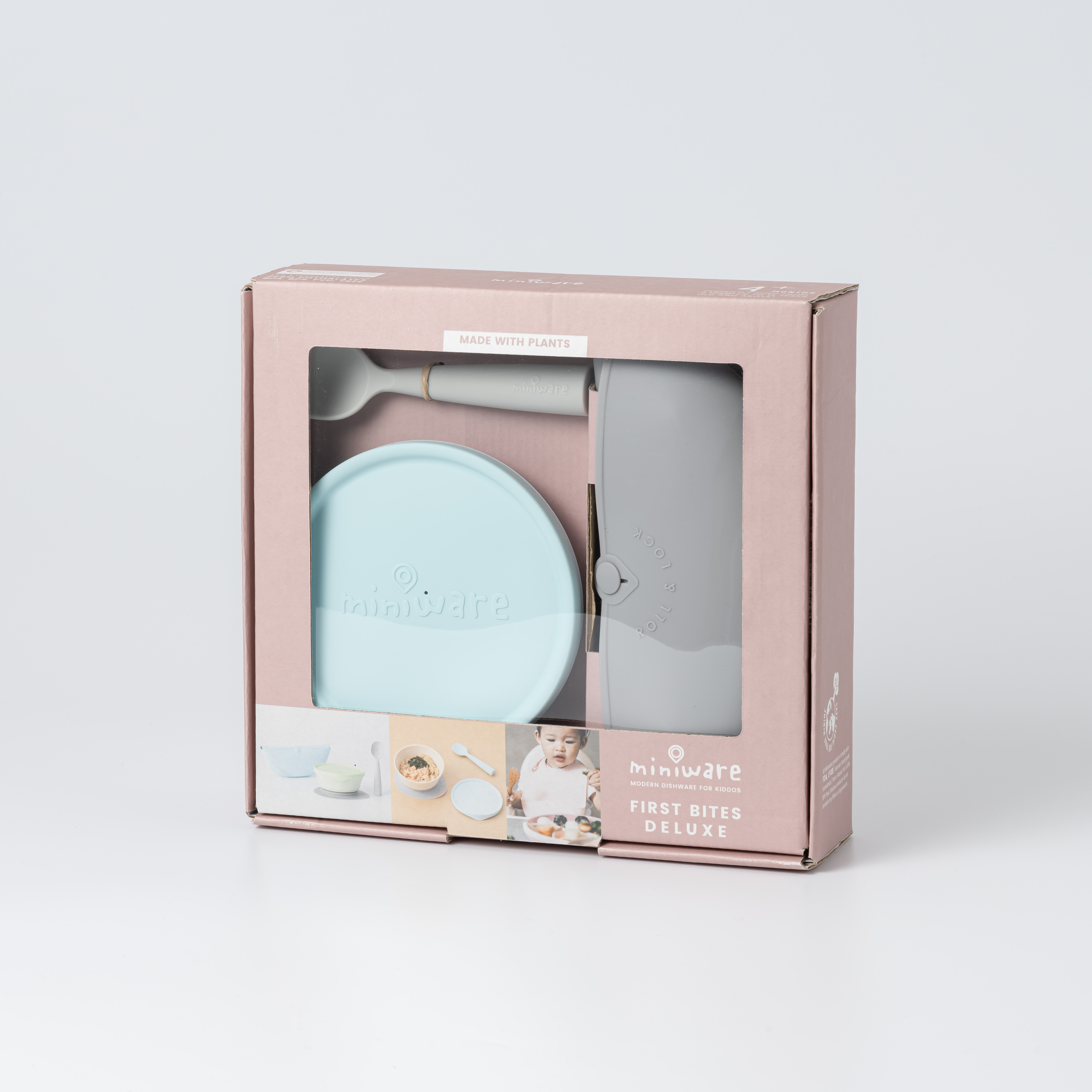 Miniware First Bite Deluxe - Aqua/Grey