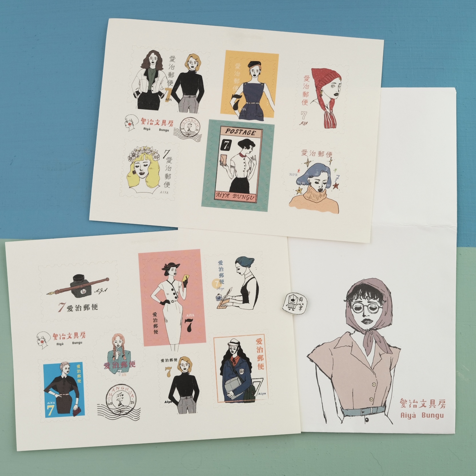 愛治文具房 郵票造型貼紙 ｜La dolce vita 甜蜜生活 臺灣