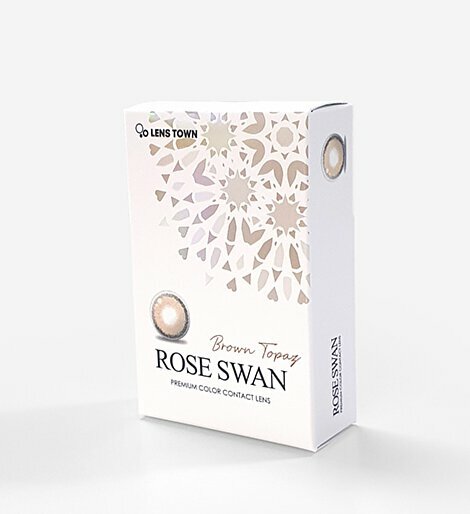 [預訂] Lenstown Rose Swan 季拋抛棄彩妝隱形眼鏡｜每盒2片 ( Brown Topaz )