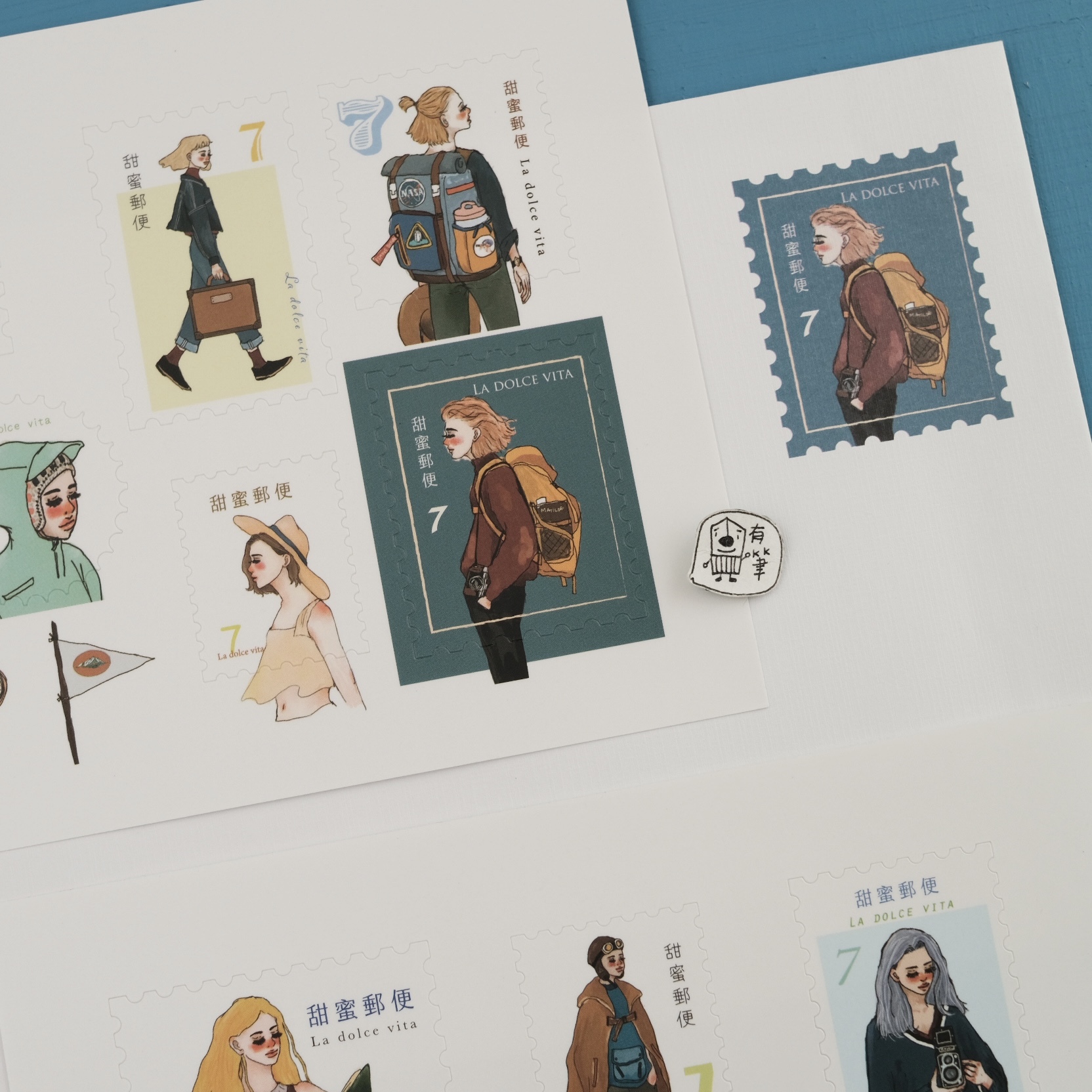 遙遠的旅程 郵票造型貼紙 ｜La dolce vita 甜蜜生活 臺灣