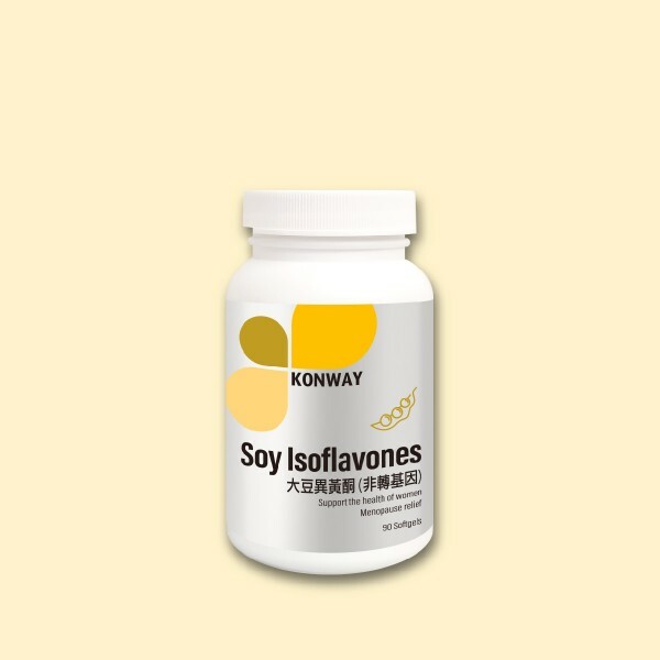 💝任選3件以上立享59折💝 Konway 大豆異黃酮【正品】康衛 每日2粒，有助舒緩心煩、潮熱、失眠等更年不適。長期服用，更能滋陰養顏，改善皮膚健康，讓你更年輕美麗。
