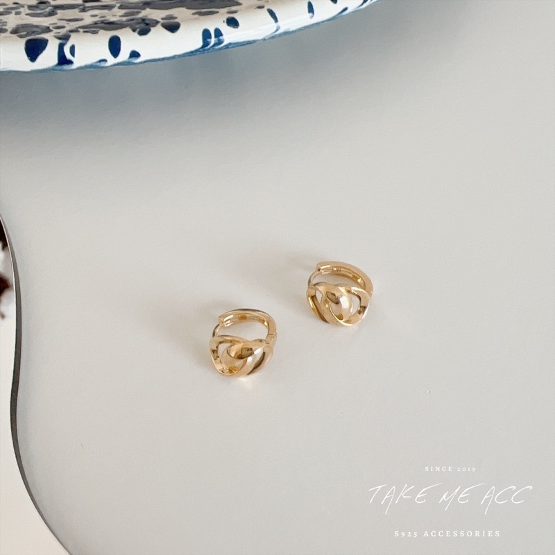 敲敲圈圈｜純銀針耳環