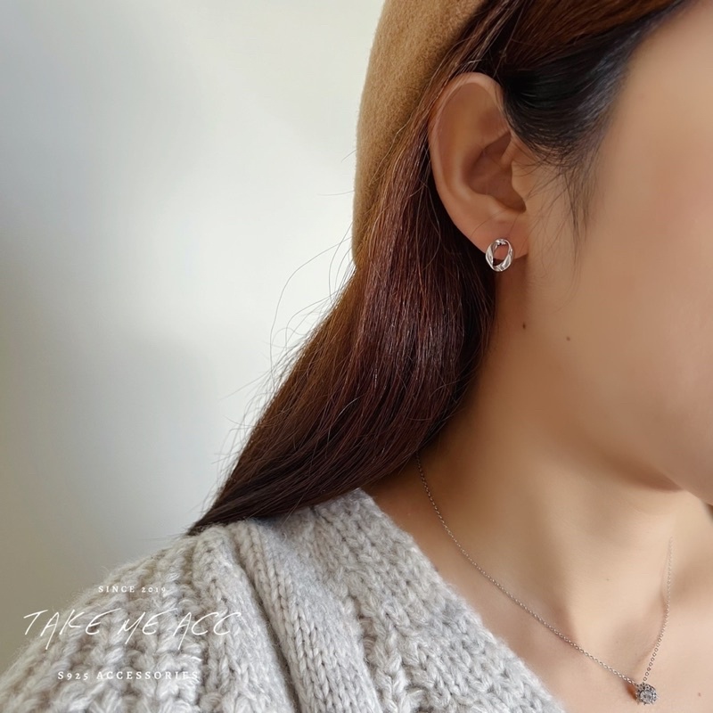 依靠｜純銀針耳環