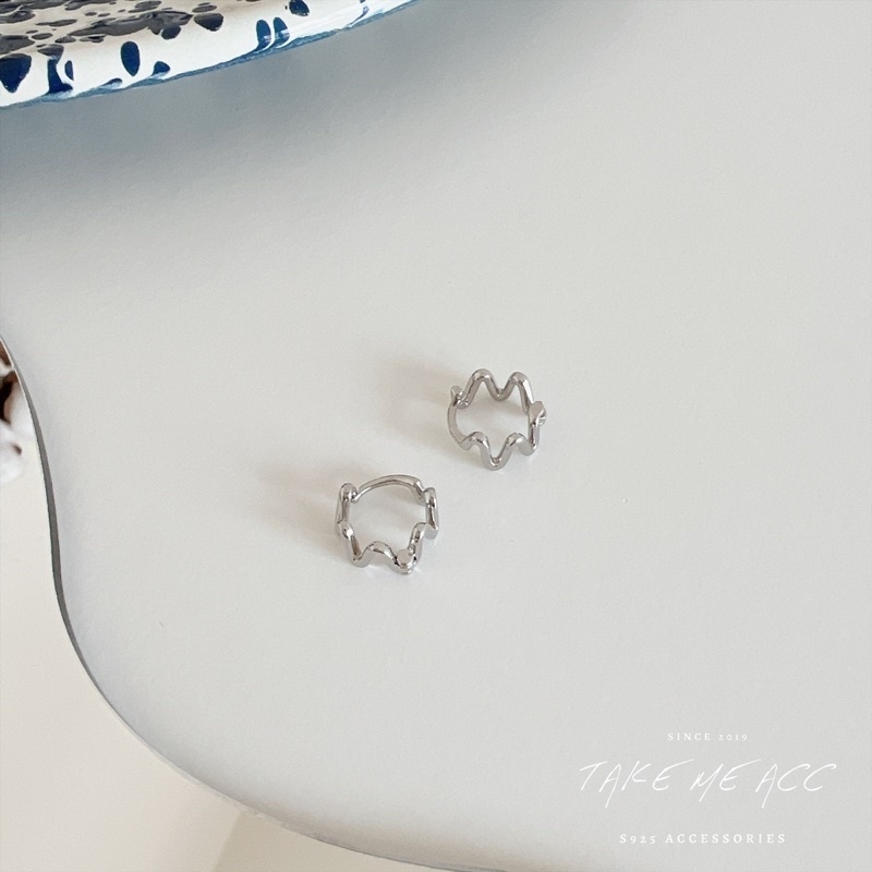 心跳頻率｜全純銀耳環