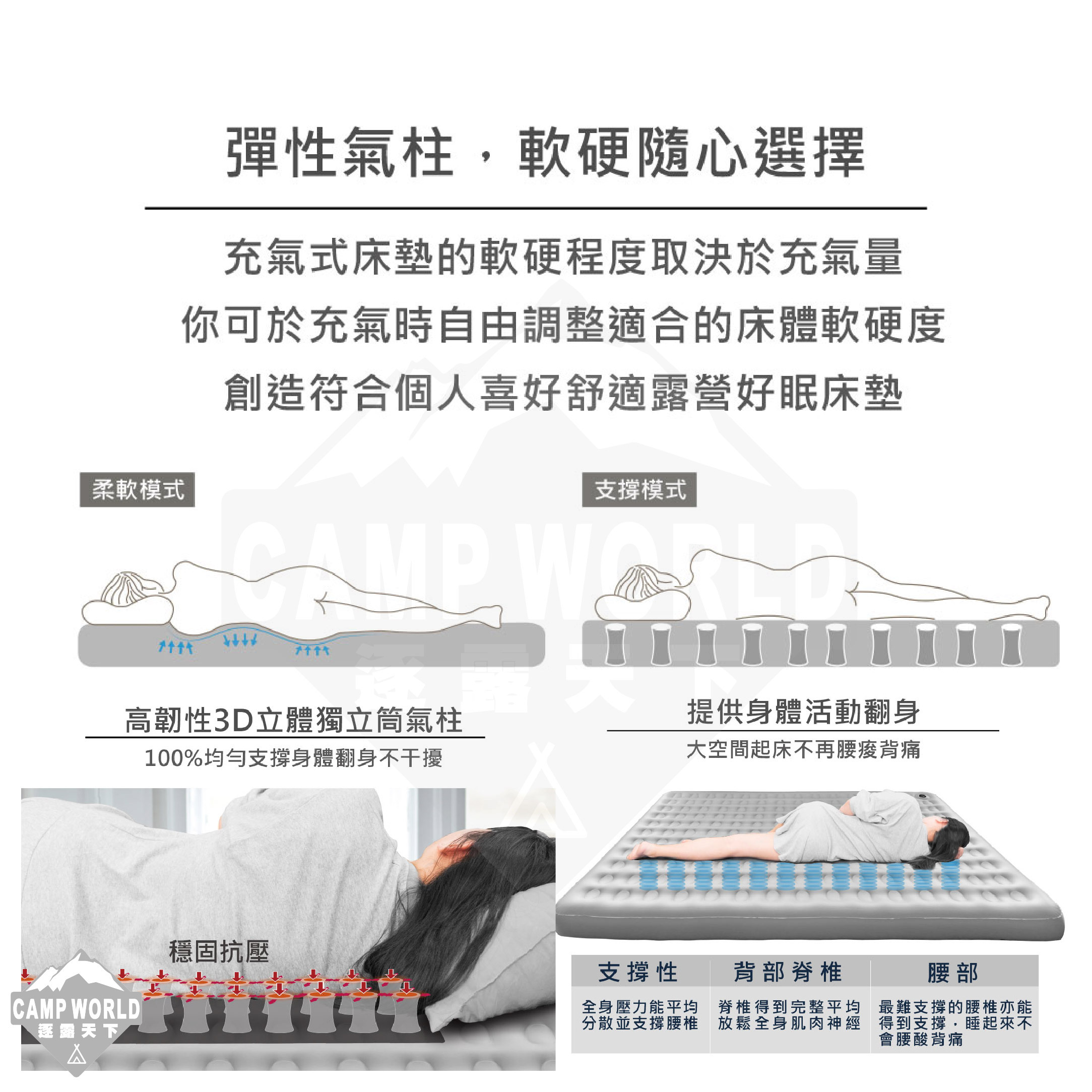 【Outdoorbase】歡樂時光充氣床-春眠系列