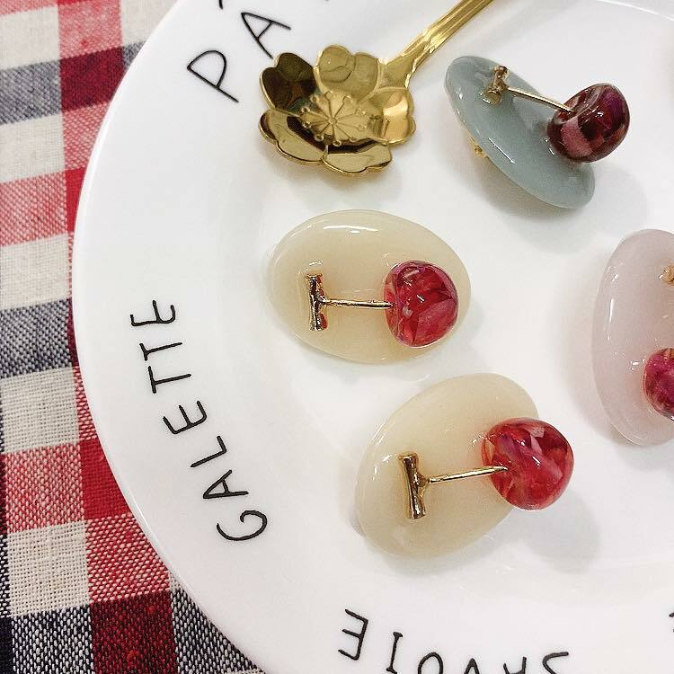 [手作家] 車厘子耳夾耳環 (網站限定優惠)