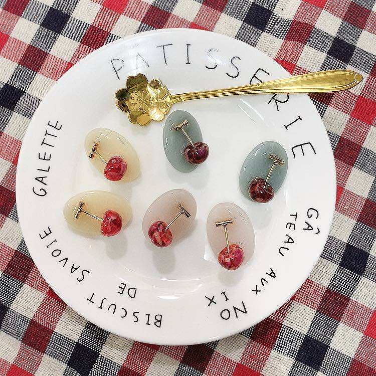 [手作家] 車厘子耳夾耳環 (網站限定優惠)