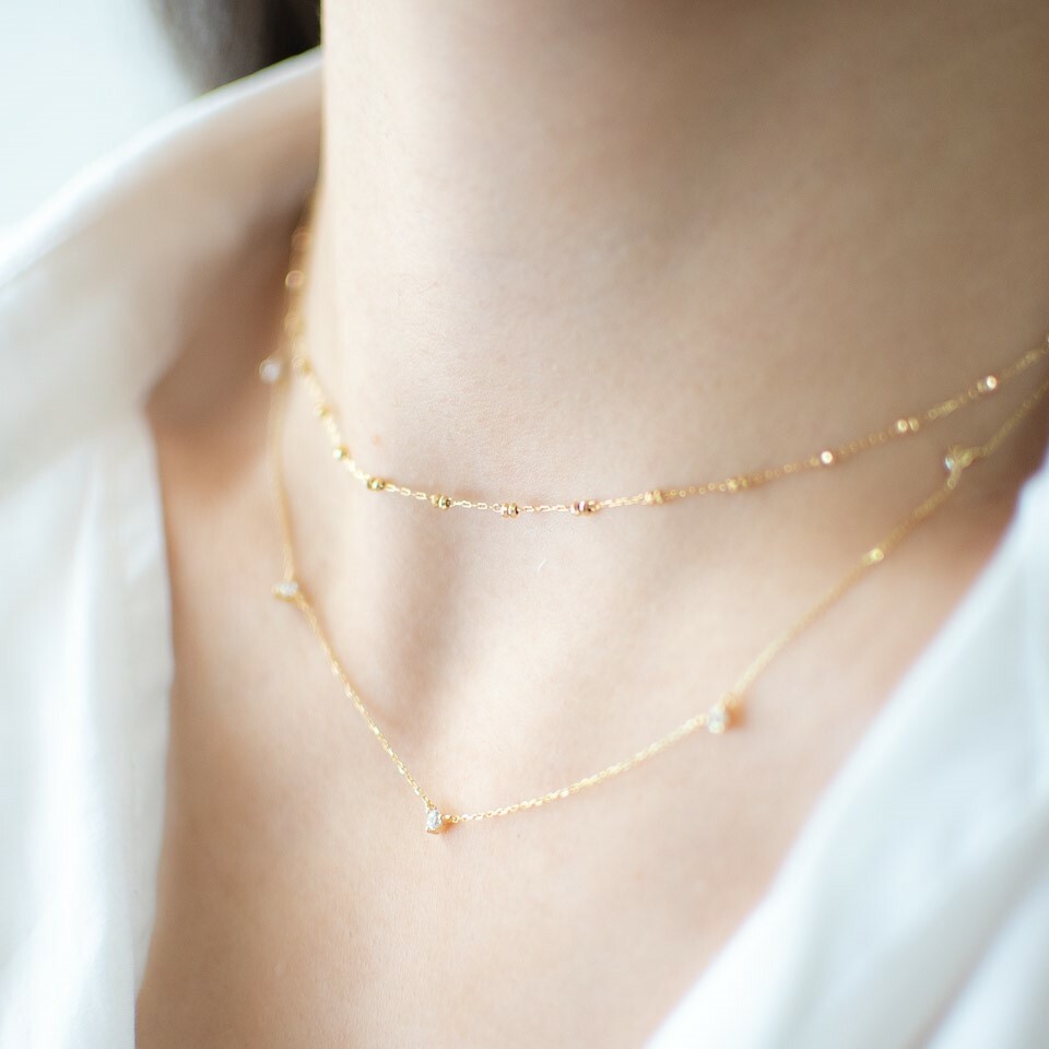 18K stardust Choker Necklace