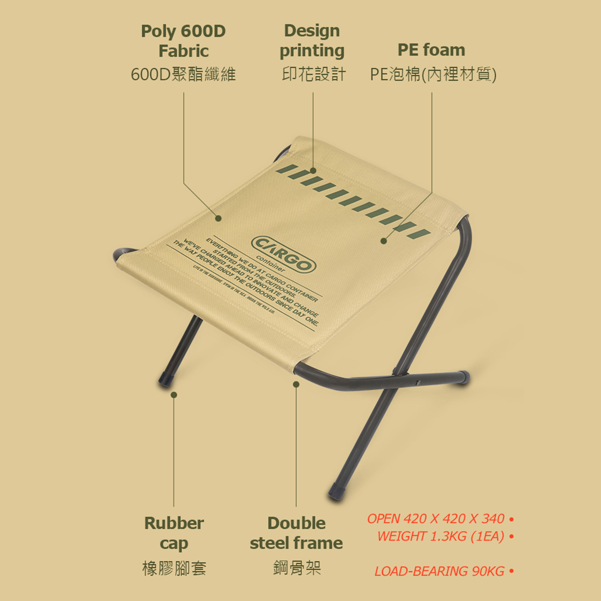 【CARGO】加寬小板凳(2入)