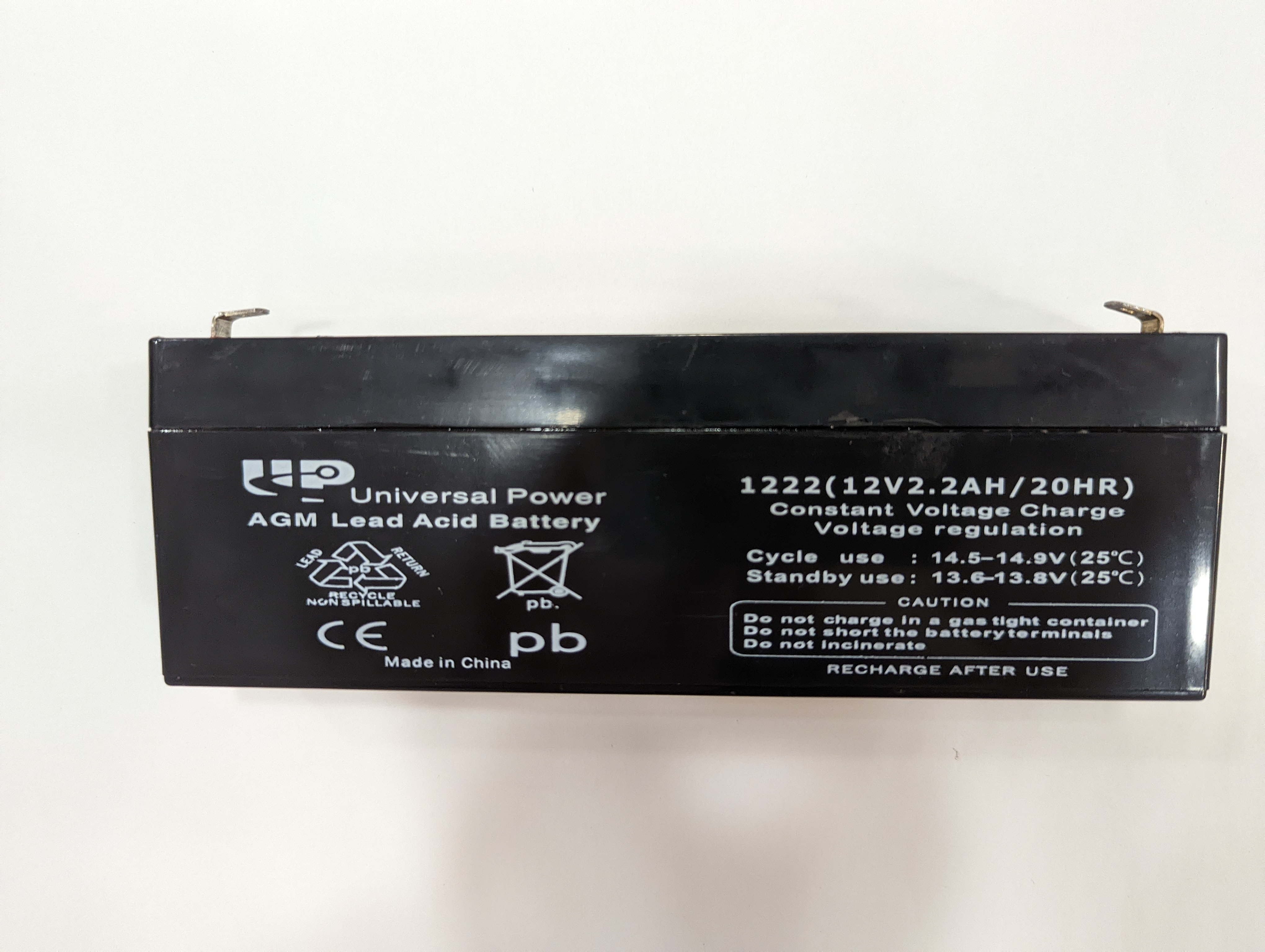 1222 / 1270 / 12120 / 12180 / 12260 / 12450 / 12550 / 12650 UP 電池，鉛酸