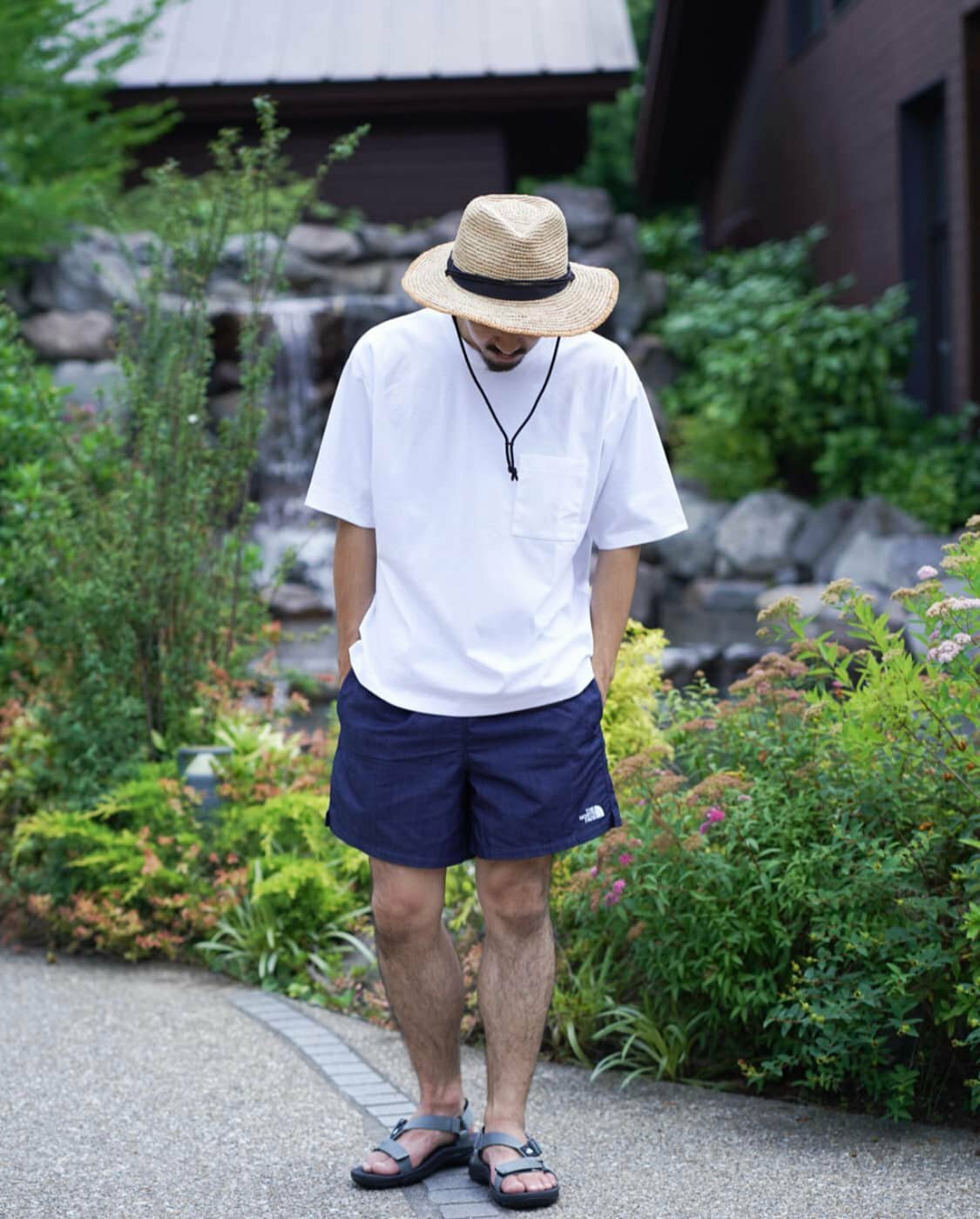 日本TNF短褲牛仔尼龍