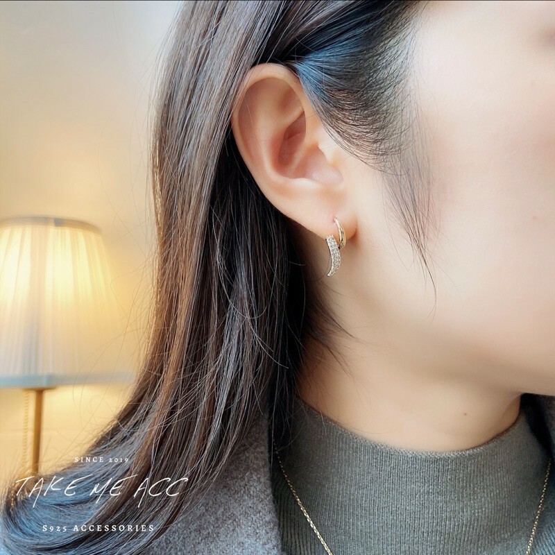 小結界｜純銀針耳環