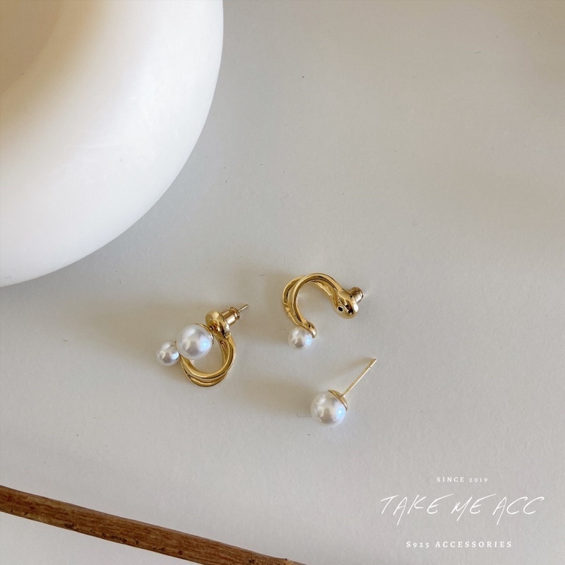 可以兩戴的超美設計款｜純銀針耳環