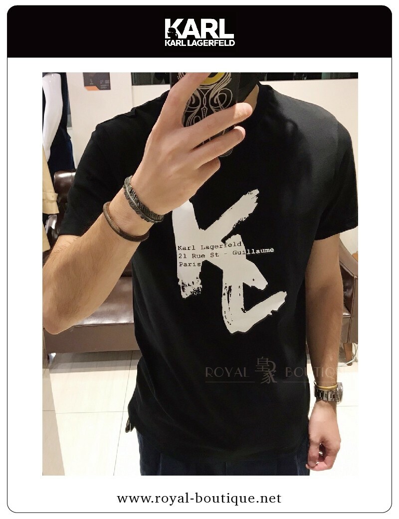 KARL LAGERFELD 卡爾 KL縮寫塗鴉短T