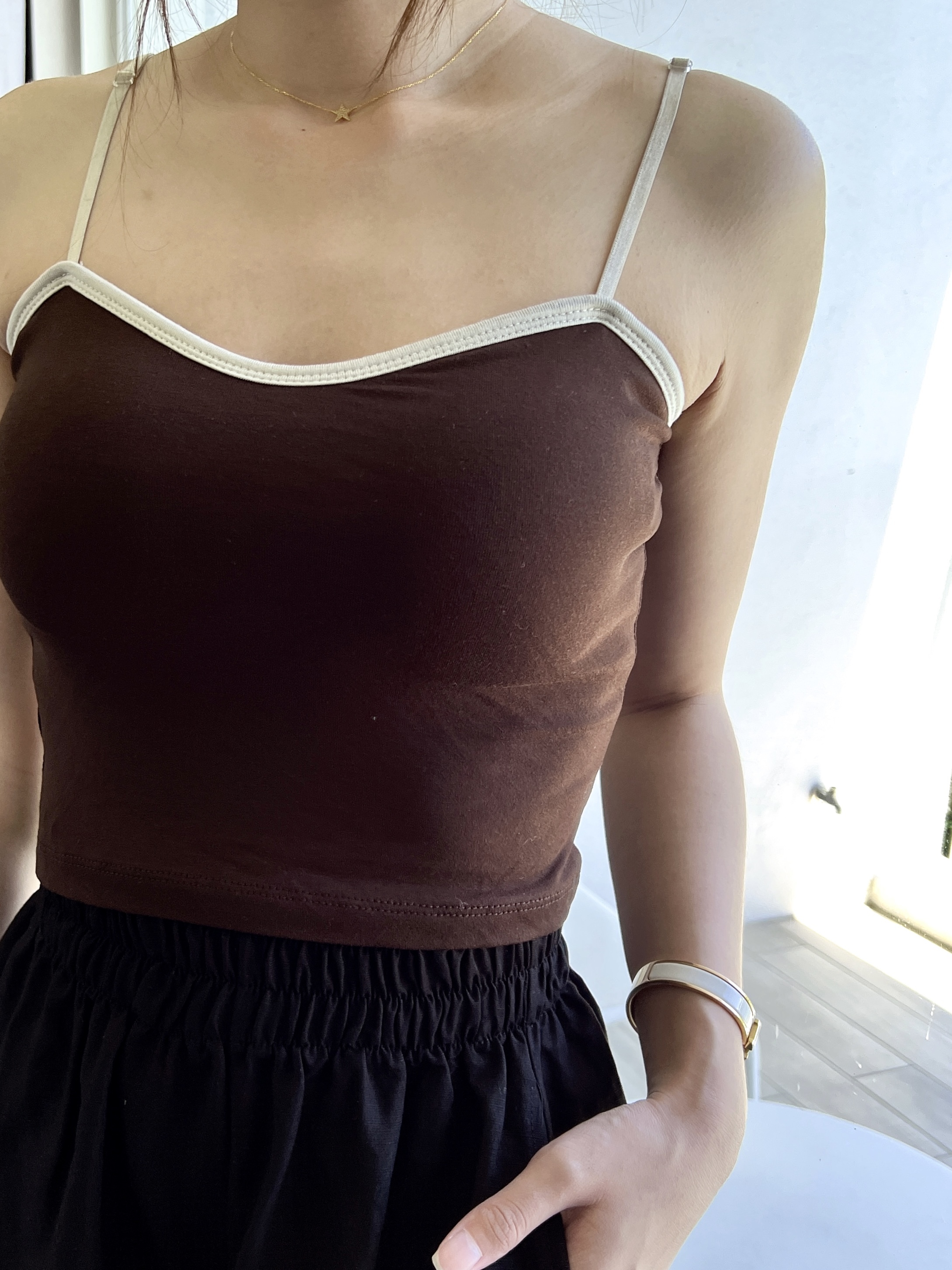 請包色！設計櫃超彈好身材雙色bra top(3色)