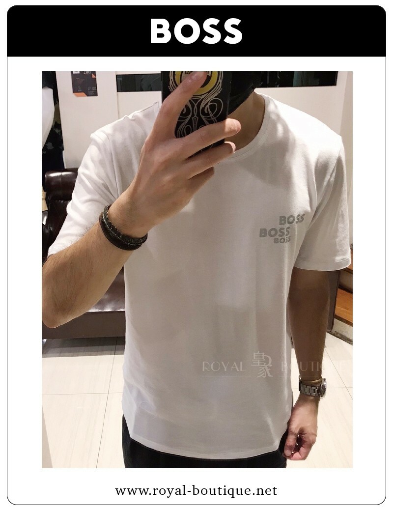 BOSS 左胸膠印小LOGO短T