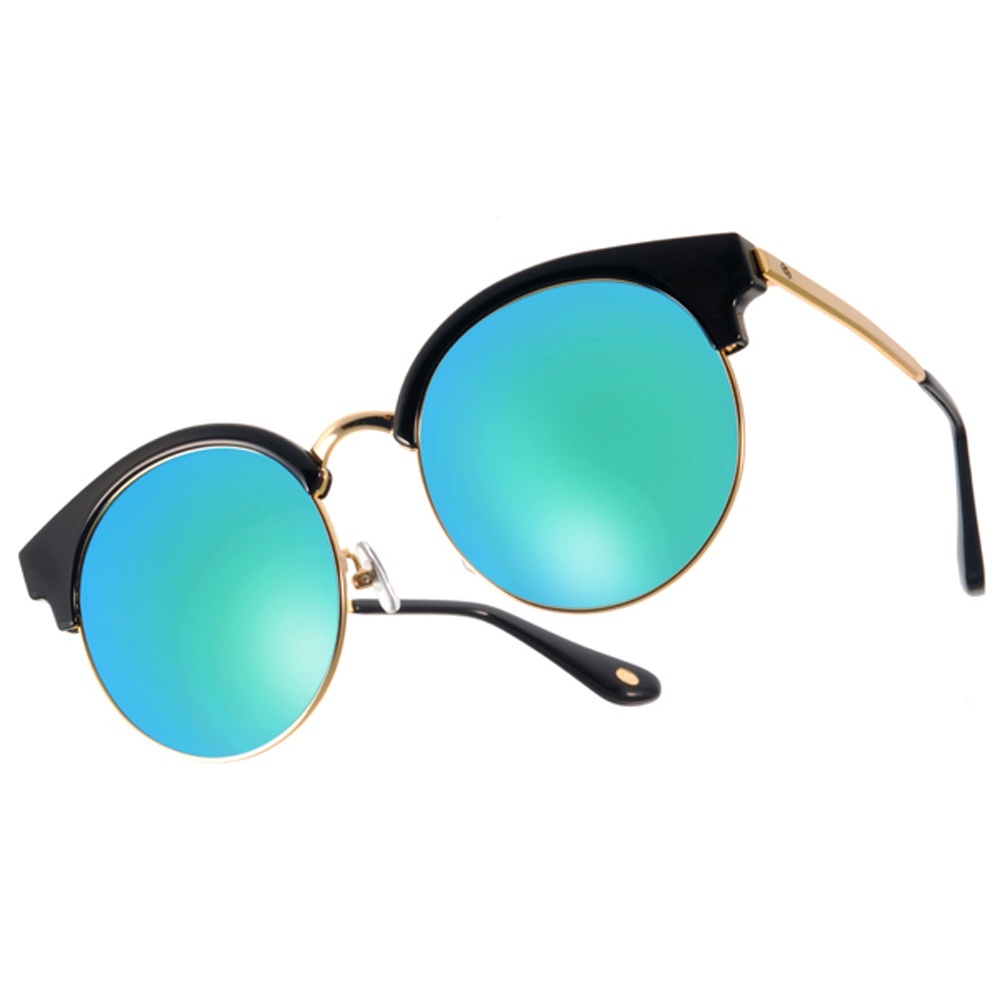 【Go-Getter】GS4005 C03 眉型圓框太陽眼鏡(水銀鏡面)