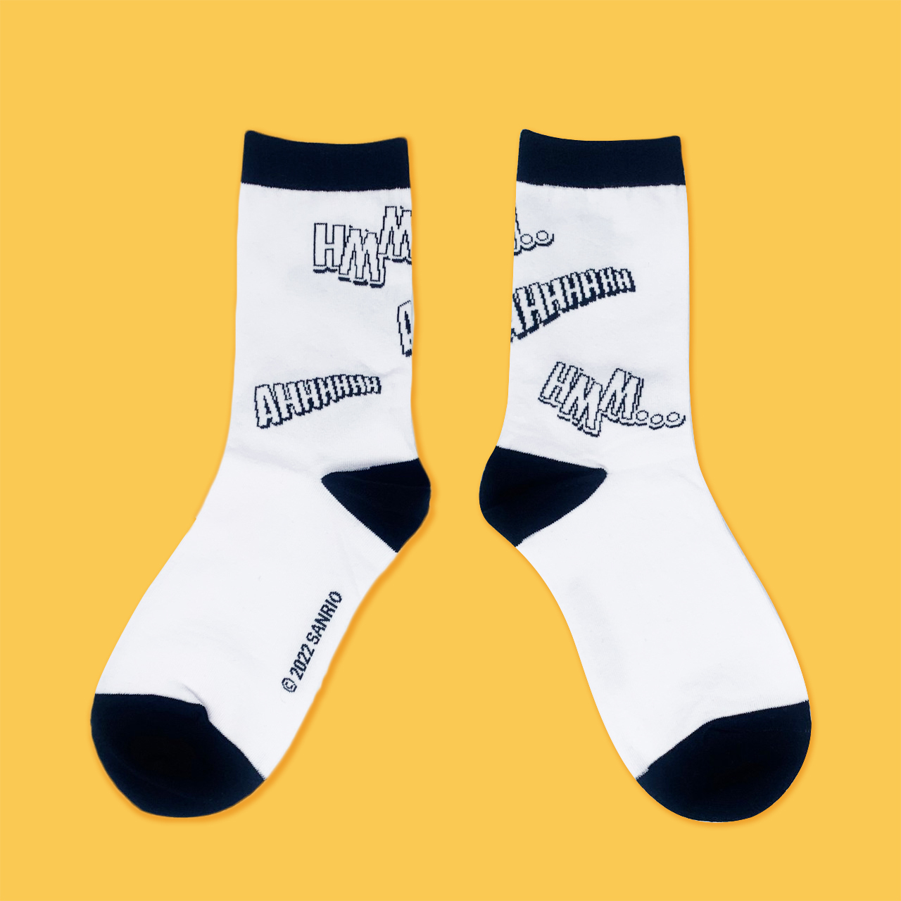 蛋黃哥-運動襪-打蛋款-黑