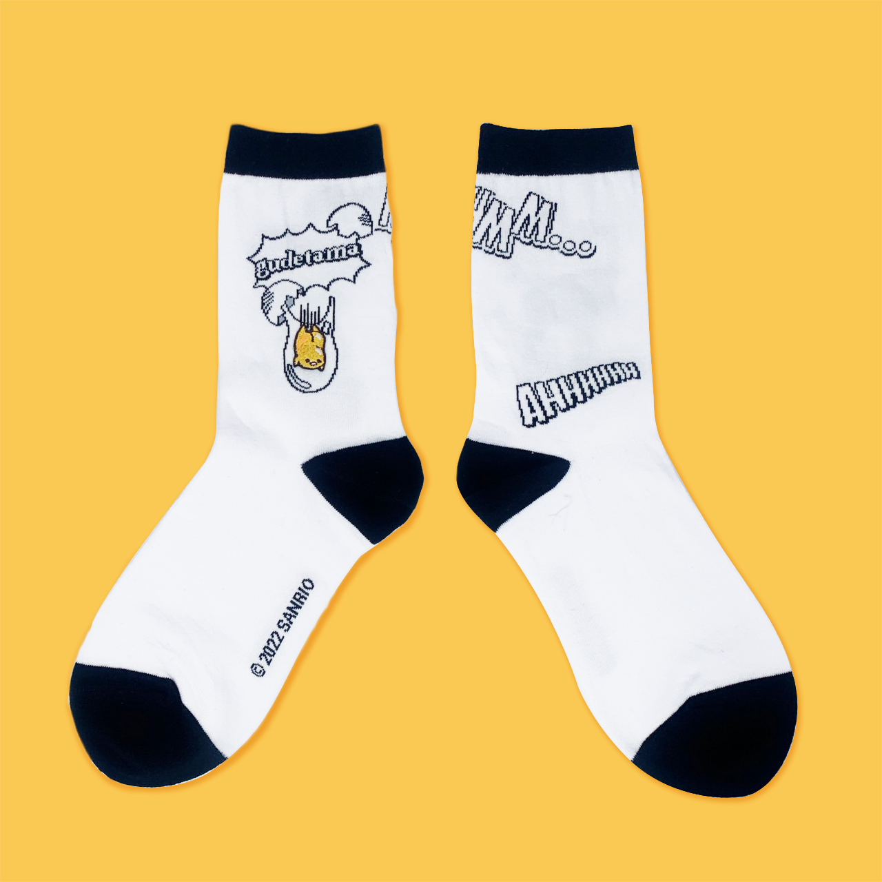 蛋黃哥-運動襪-打蛋款-黑