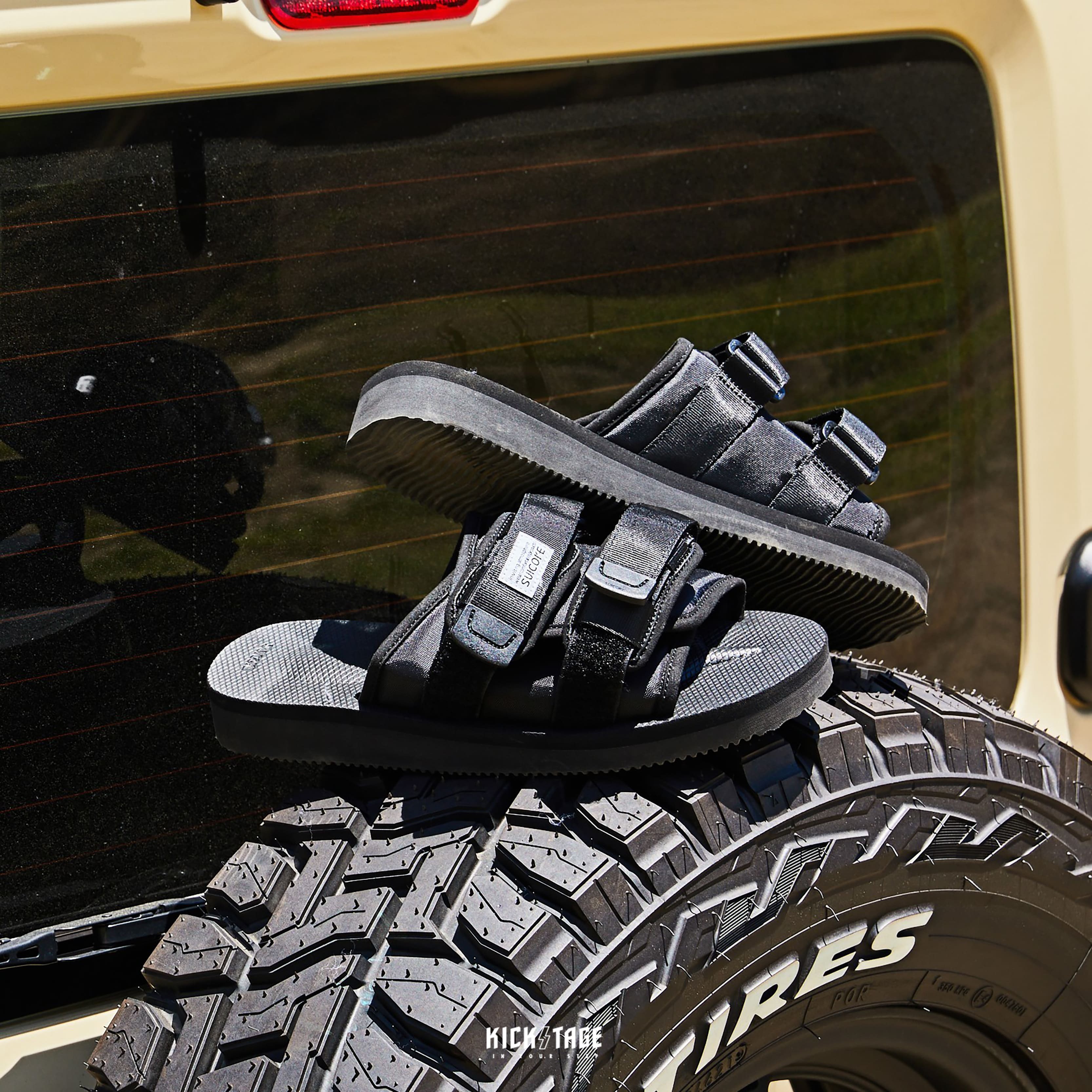 [出清商品售出無退換] SUICOKE MOTO-CAB OG-056CAB 黑色 拖鞋 抗菌內裡 魔鬼氈 輕量 薄款【SK21056CABBK】