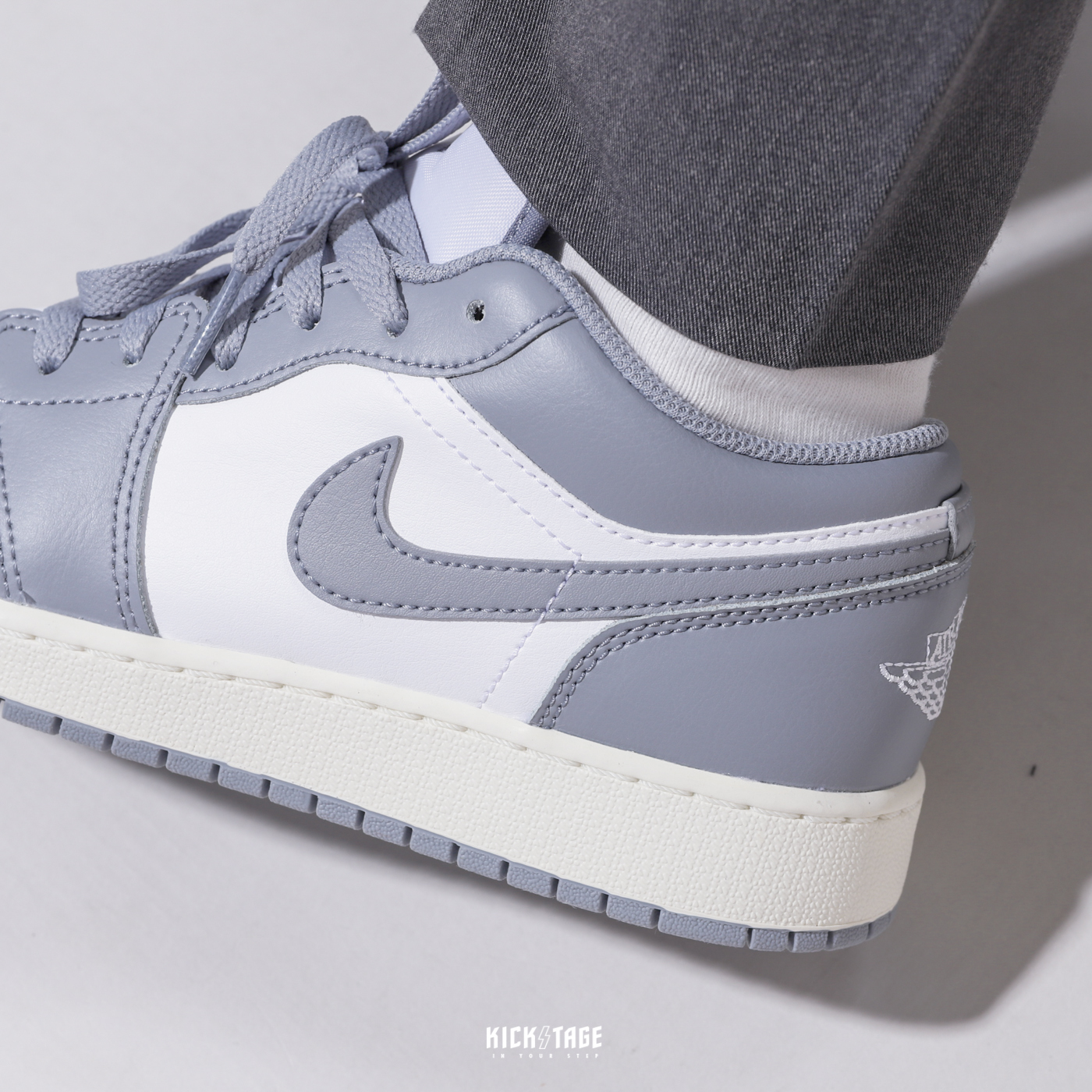 AIR JORDAN 1 LOW GS VINTAGE GREY 白灰奶油底休閒鞋【553560-053】