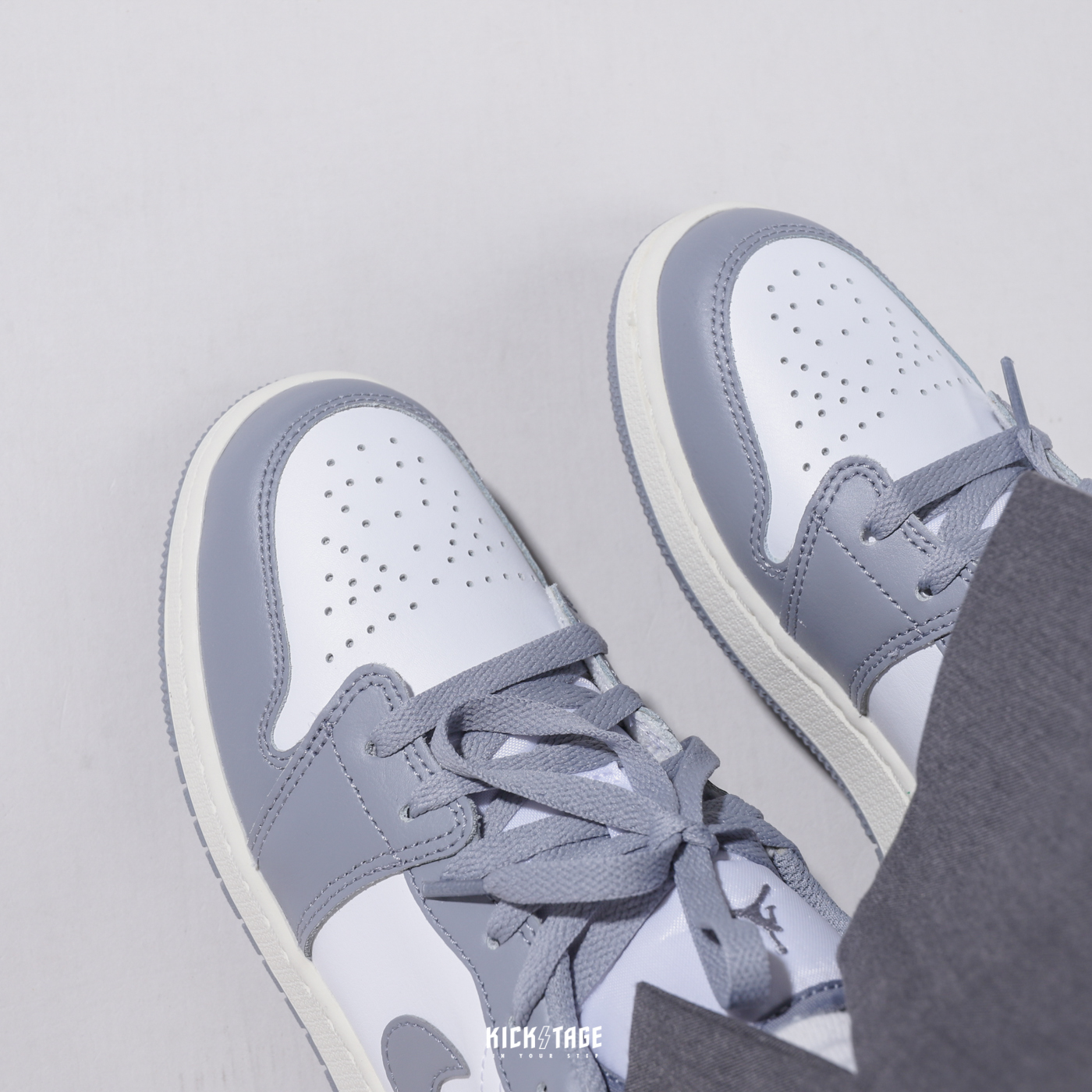 AIR JORDAN 1 LOW GS VINTAGE GREY 白灰奶油底休閒鞋【553560-053】