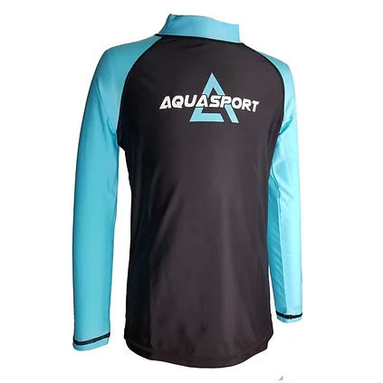 兒童長袖防曬上衣 - 黑/藍