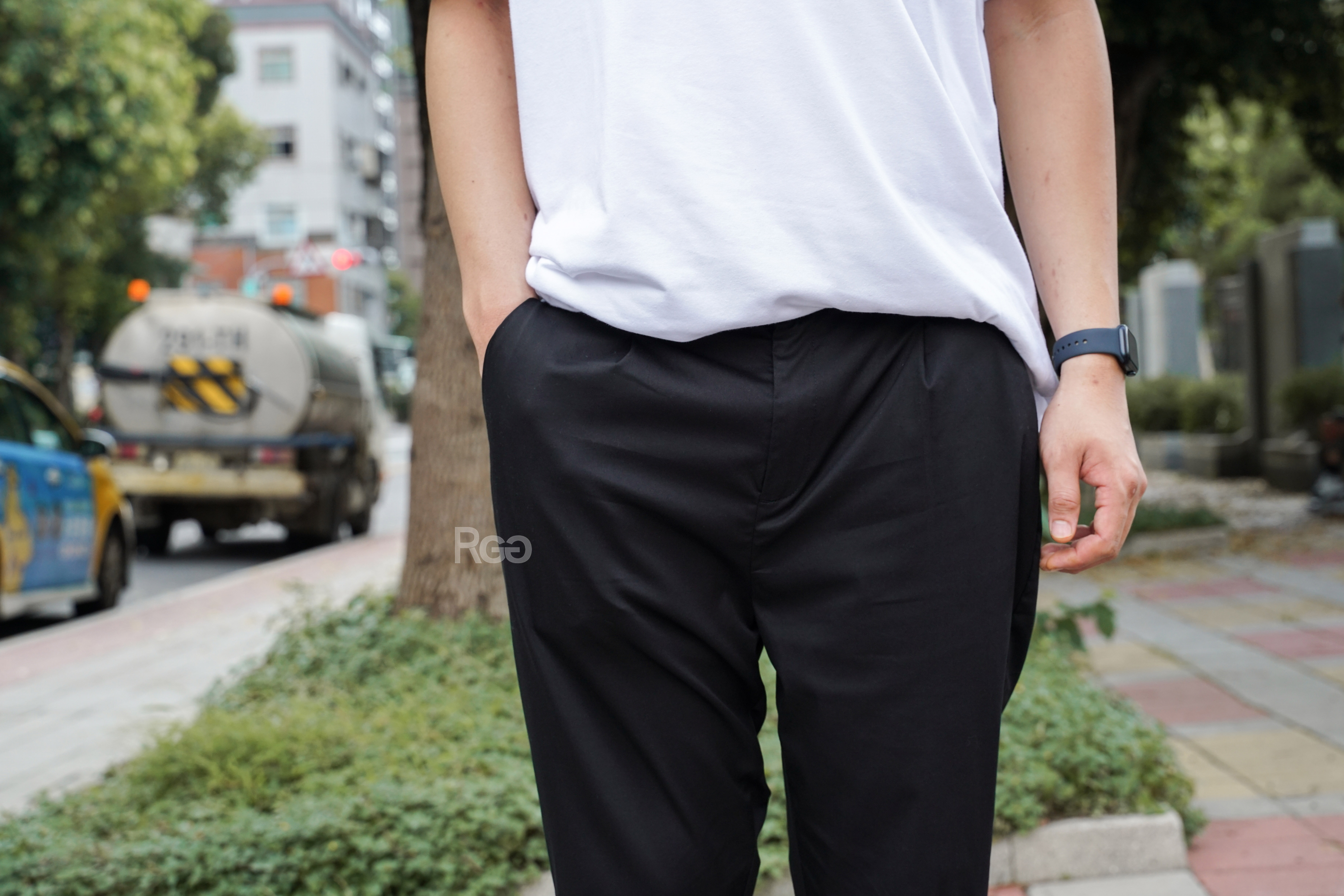 跳跳虎褲黑色實穿正面近照